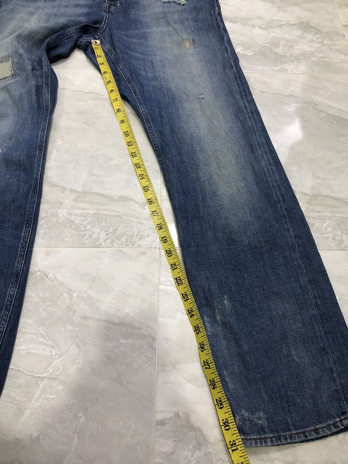 H&M H&M Boyfriend Distressed Boro Stitch Jeans Size US 35 - 19 Thumbnail