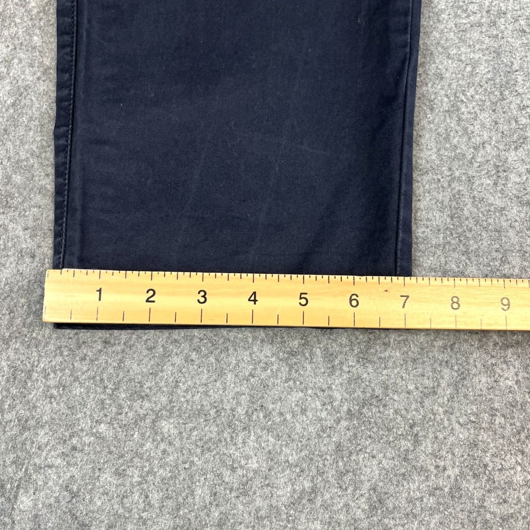 Hugo Boss Hugo Boss Mens Chino Trousers Pants Straight 34 Navy Blue Stretch Cotton Elastane Regular 5-Pocket Logo Front Flat Front Size US 34 / EU 50 - 3 Thumbnail