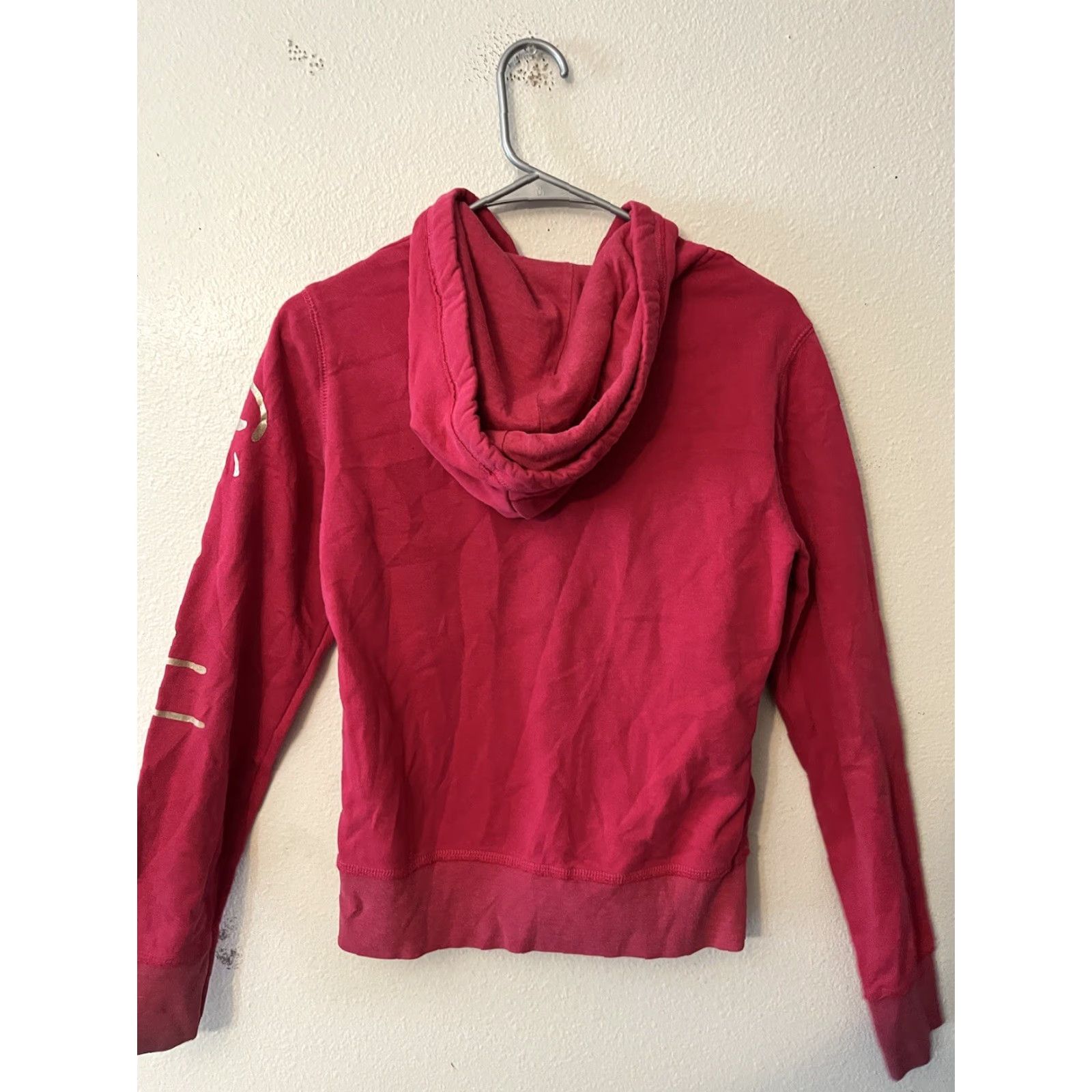 Vintage Aéropostale Hoodie Women Size M Full Zip Pink Long Sleeve Knit Logo Zipper - Casual Activewear Size M / US 6-8 / IT 42-44 - 2 Thumbnail