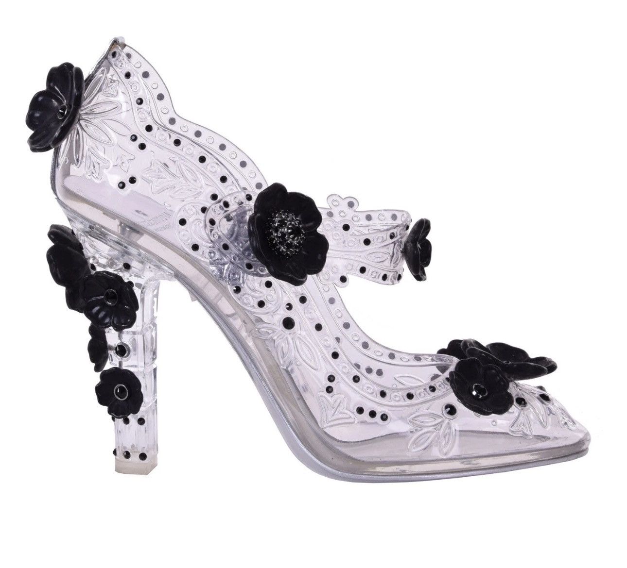 Dolce & Gabbana DOLCE & GABBANA Transparent Cinderella PVC Crystal Pumps Size US 8 / IT 38 - 1 Thumbnail