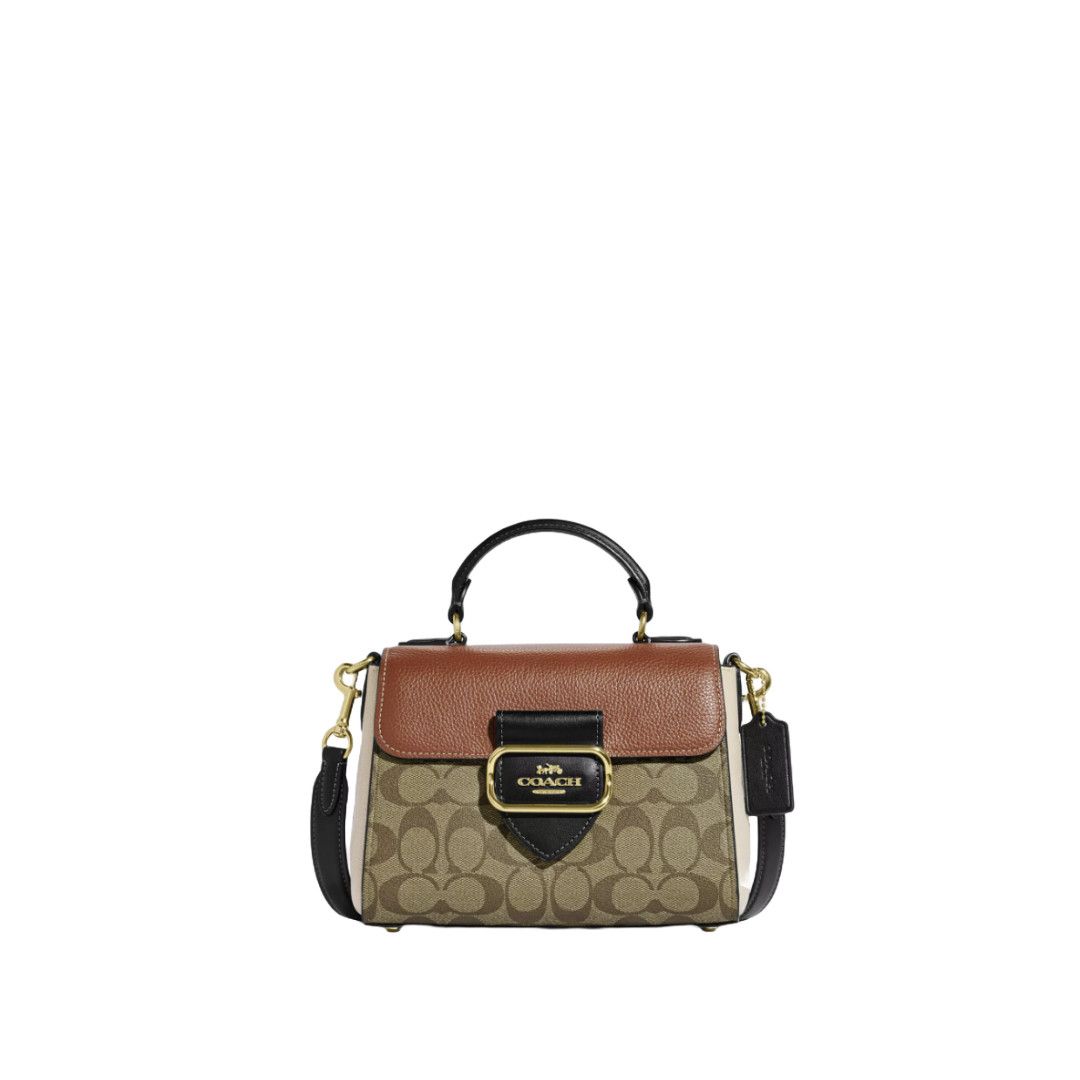 image of Coach Morgan Top Handle Satchel In Signature Canvas, Women's