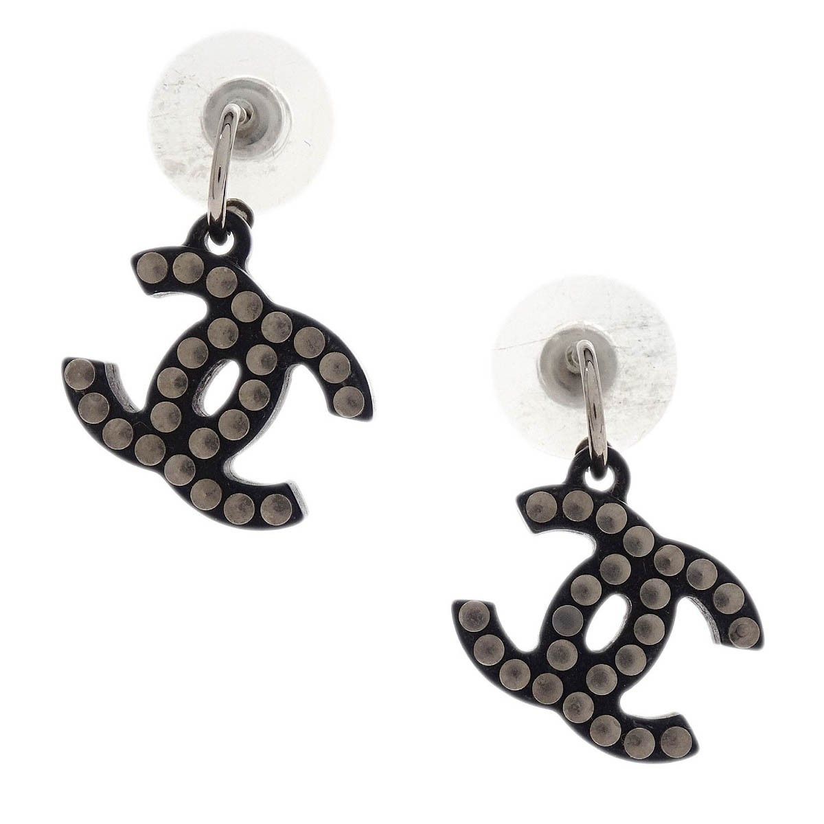 Chanel CC Drop Dangling Earrings Metal with Crystal and Faux Pearls
