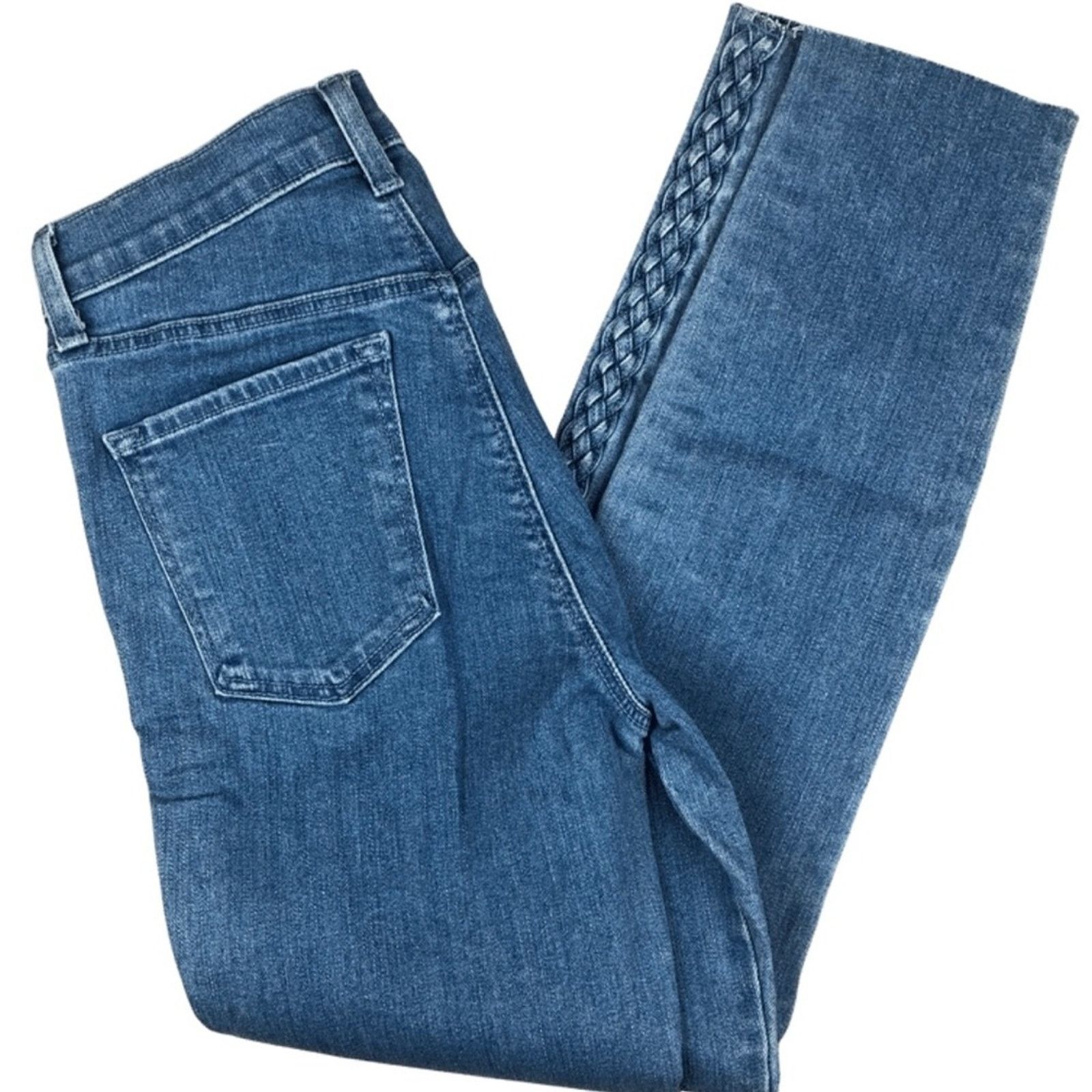 J Brand New with tag J Brand Women’s High Rise Star Braid Jeans Size 26" / US 2 / IT 38 - 4 Thumbnail