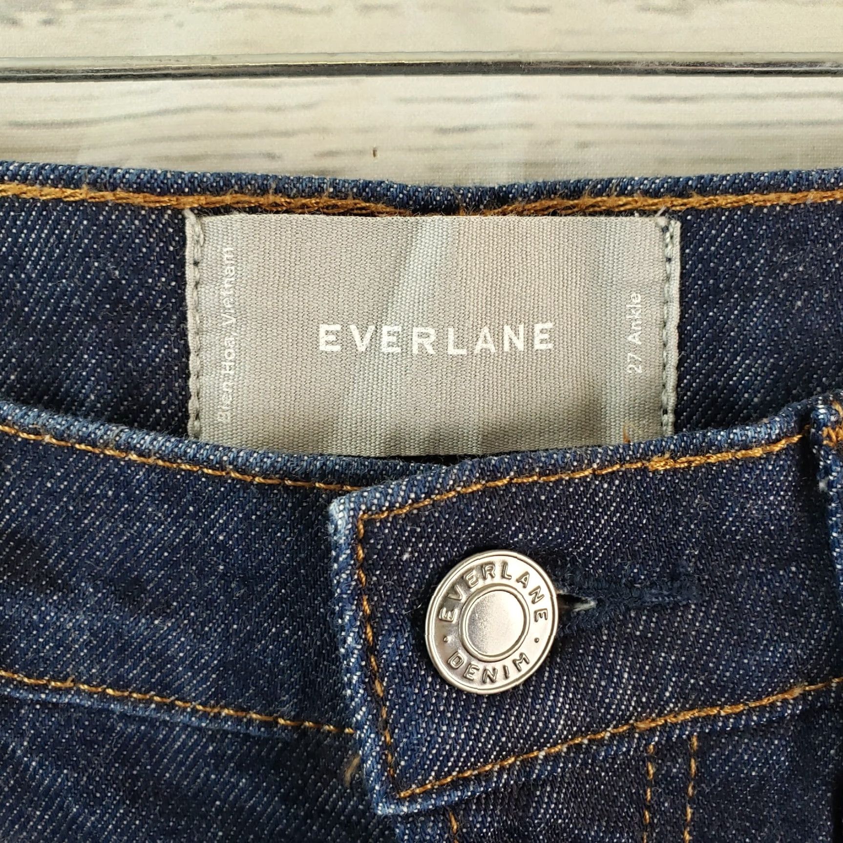 Everlane Everlane Womens Ankle Jeans Sz 27 Blue Dark Wash Mid Rise Jeans 27 Womens Blue Dark Wash Ankle Rise Mid Denim Size 27" / US 4 / IT 40 - 6 Thumbnail