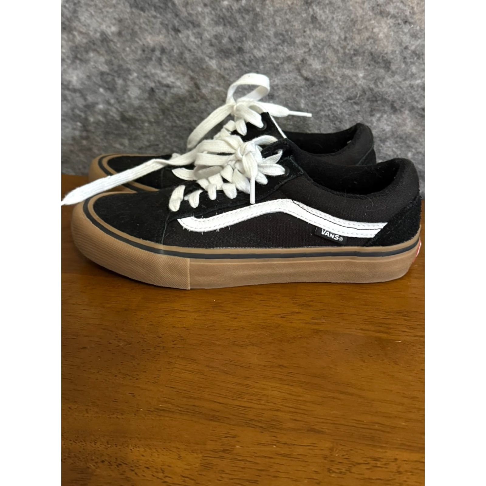 Vans VANS Pro Ultra Cush Low Top Skate Shoe Men Black Canvas Suede Sneaker 5.5 (UK 25.5, EU 37) | Skateboarding Athletic Shoes Size US S / EU 44-46 / 1 - 4 Thumbnail