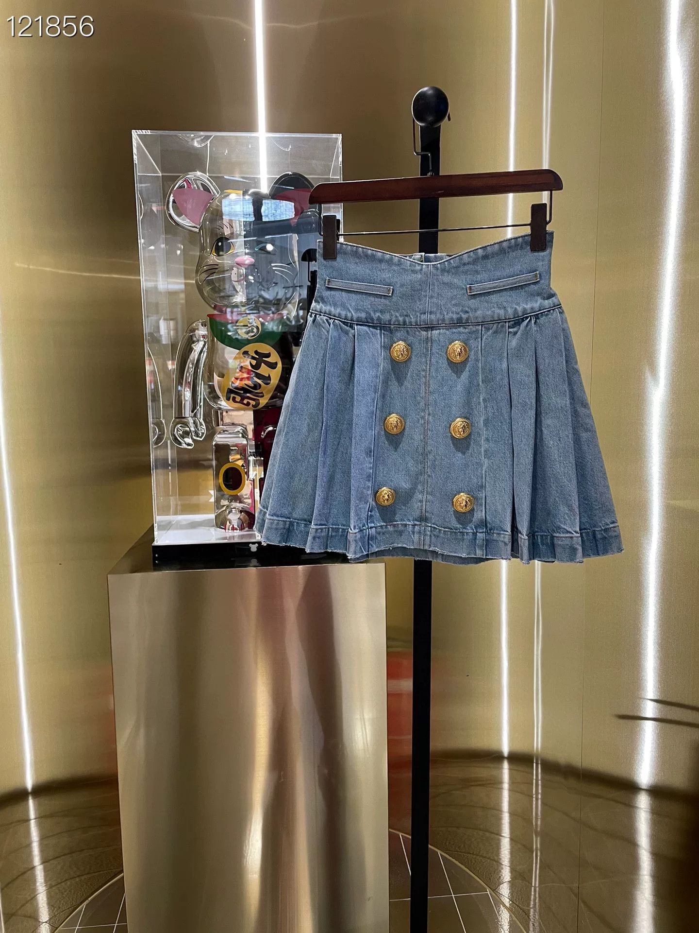Balmain Balmain Wang Feifei Denim Skirt Size 36" / US 14 / IT 50 - 1 Thumbnail