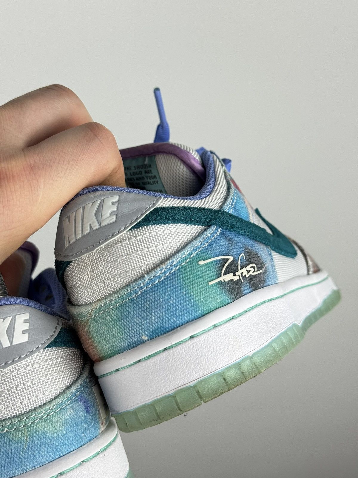 Nike Nike SB Dunk Low x Futura Laboratories Bleached Aqua Size US 6 / IT 36 - 5 Thumbnail