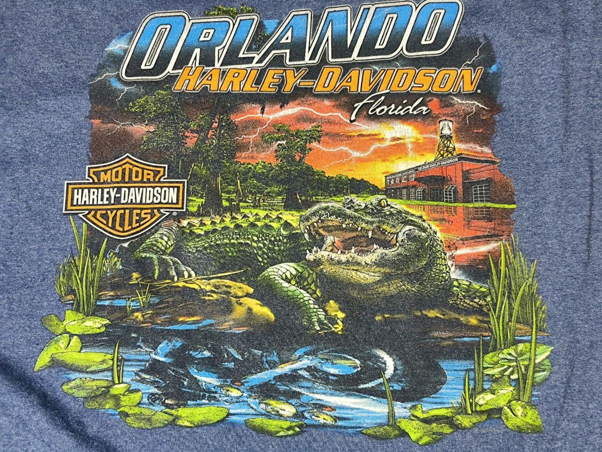 Harley Davidson × Vintage Vintage Harley Davidson blue T-shirt size XL Size US XL / EU 56 / 4 - 8 Thumbnail