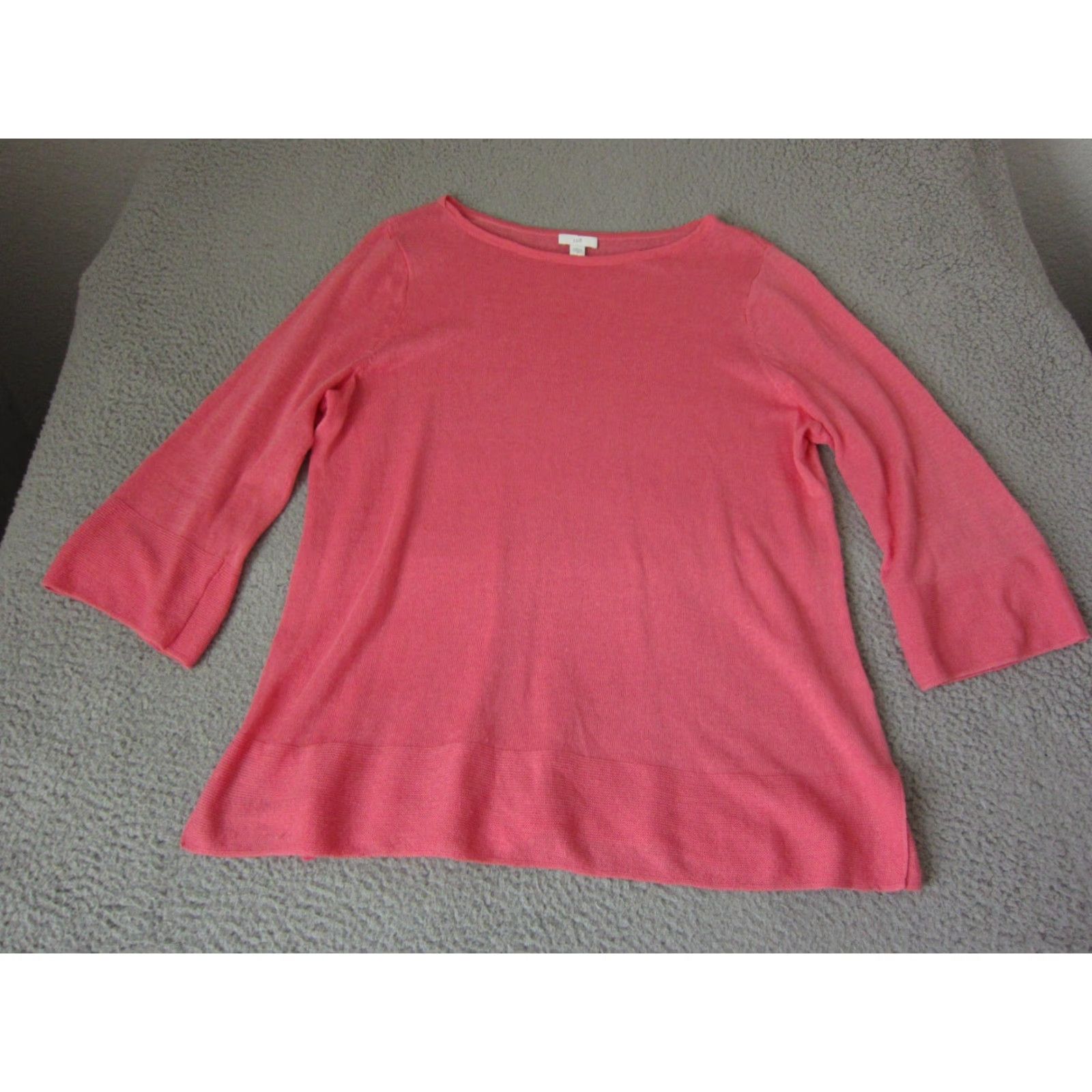 J. Jill J.Jill Sweater Women’s Medium Pink Linen Modal Pullover Casual Ladies Bell Sleeve knit pullover 80s 90s Womens Size M / US 6-8 / IT 42-44 - 2 Thumbnail