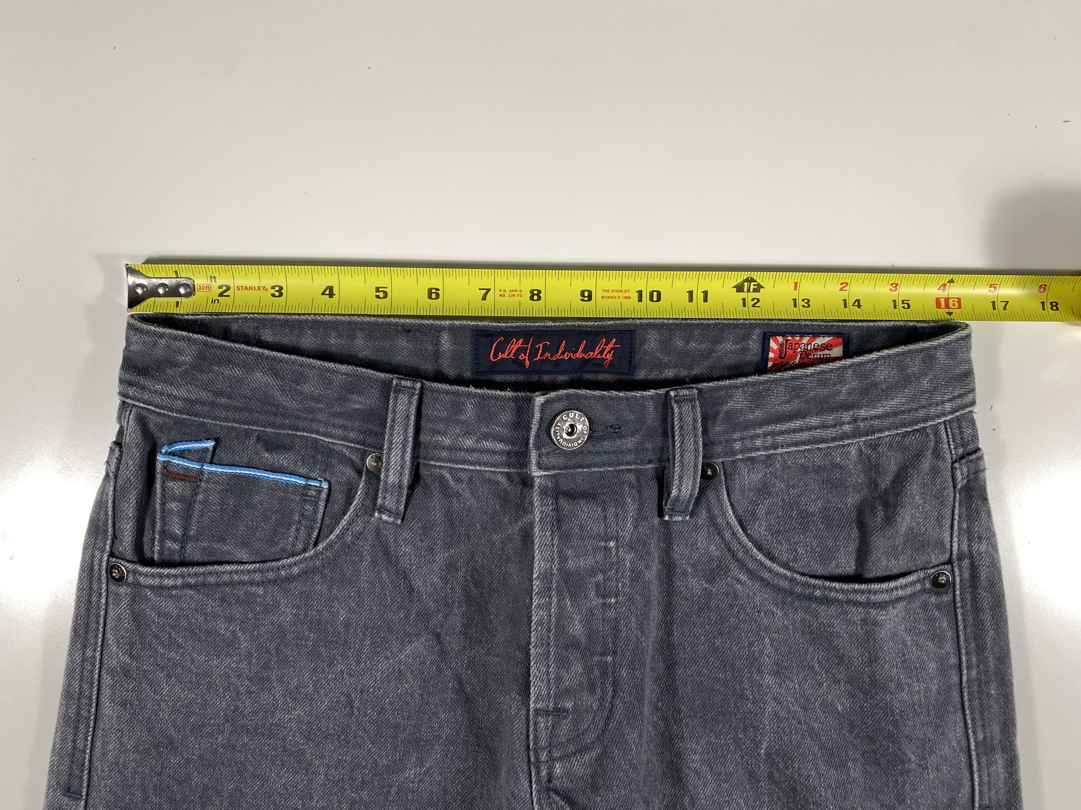 Cult Of Individuality Cult of Individuality Hagen Relaxed Gray Selvedge 31x27 Size US 31 - 9 Thumbnail