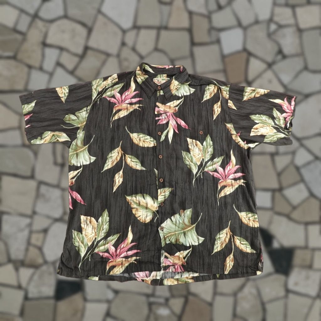 Tori Richard Vintage Tori Richard Hawaiian Shirt Mens 2XL Short Sleeve Button-Up Floral Black Tropical Beach Aloha Casual Size US XXL / EU 58 / 5 - 1 Thumbnail