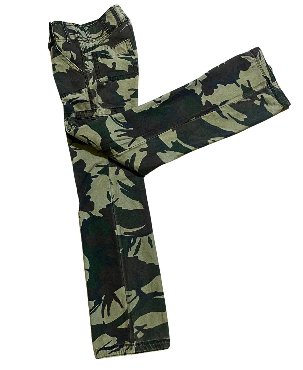 Vintage Vintage Pors ZA Camo Cargo Pants Size 27" / US 4 / IT 40 - 3 Thumbnail