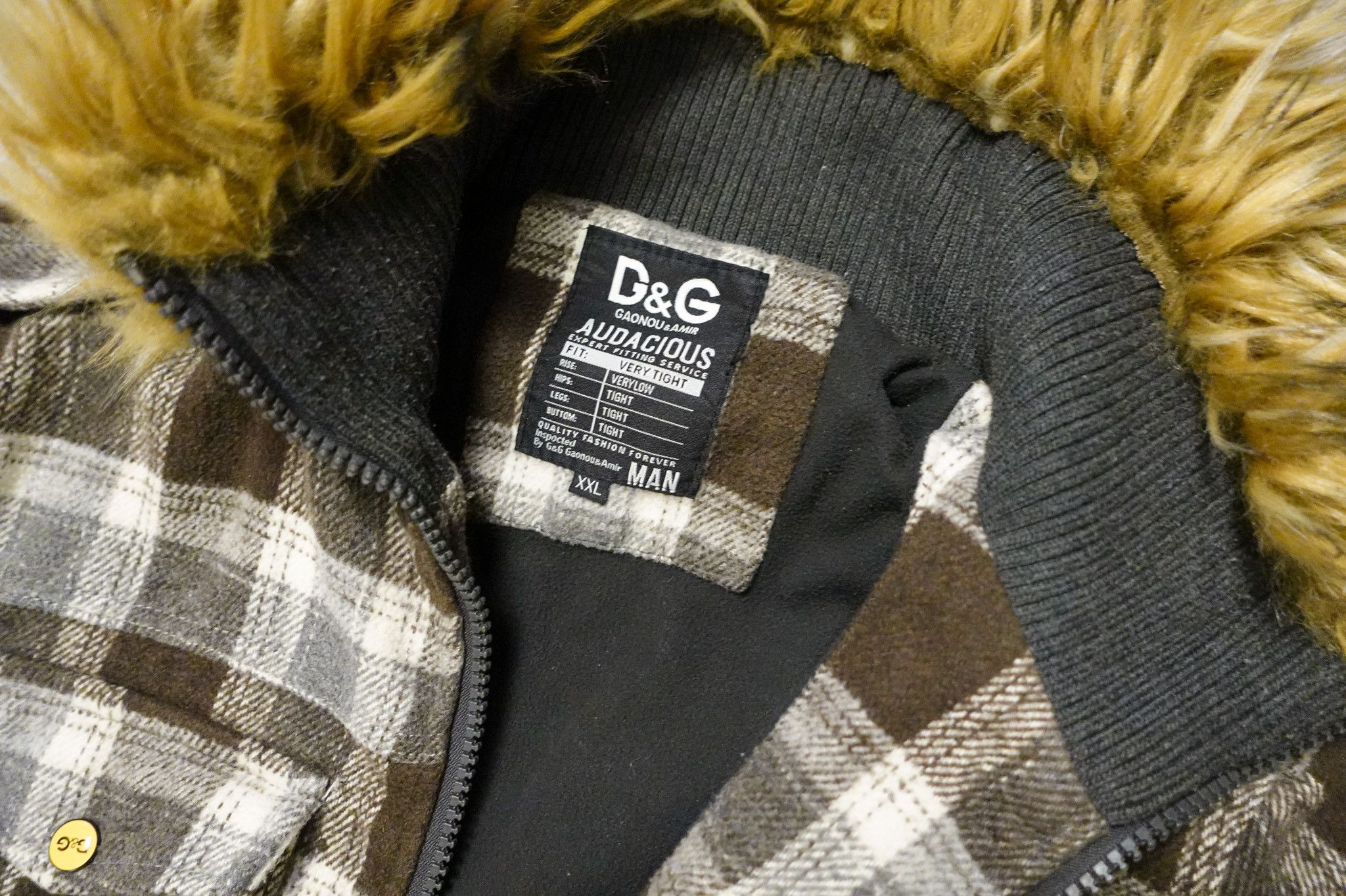 Hysteric Glamour Y2K 2010s Style Jacket Fur Checkered Size US XL / EU 56 / 4 - 6 Thumbnail