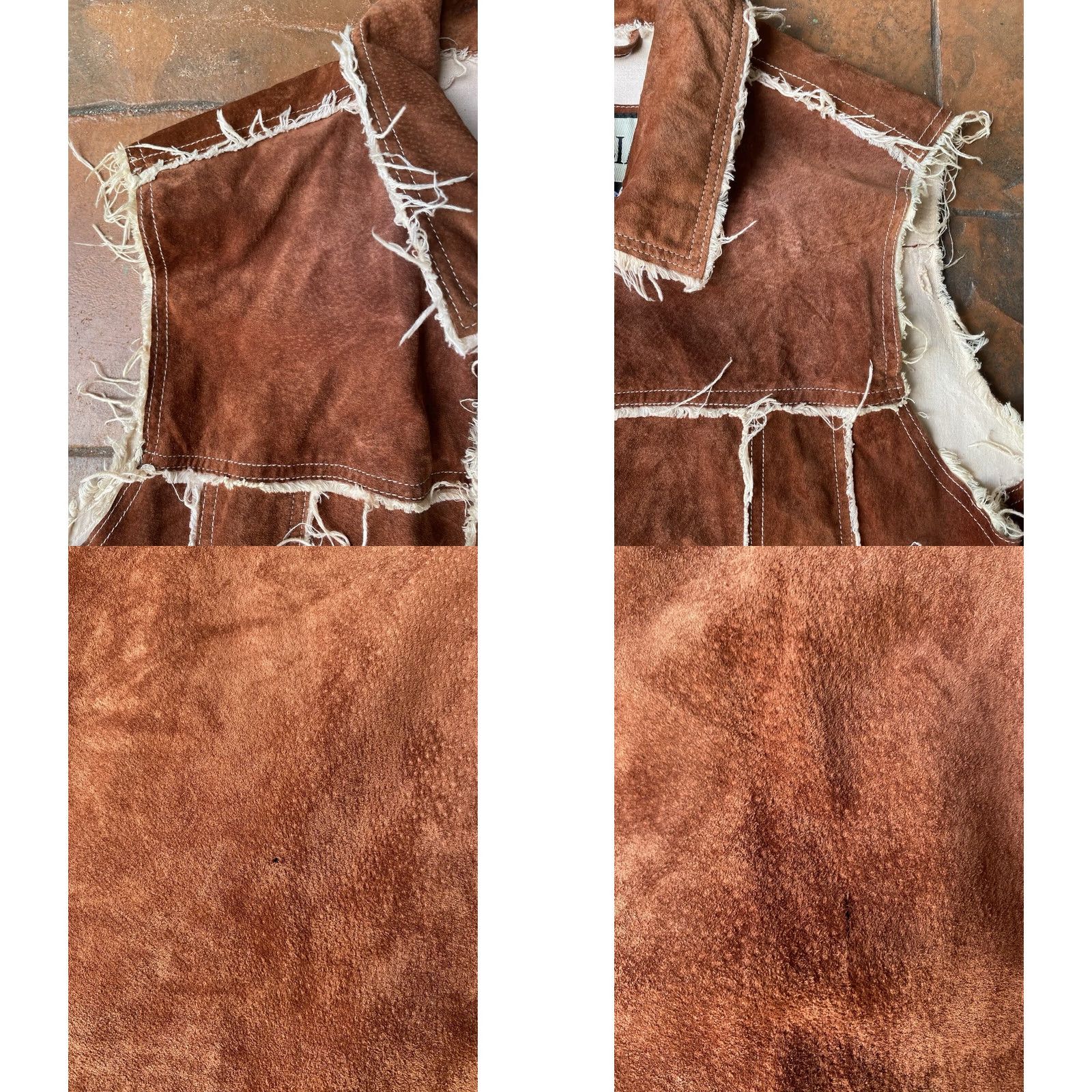 Vintage VINTAGE Wilsons Leather Vest M Julian Suede Leather Patchwork Distressed Burnt Orange L Mens Large 80s 90s Classic Hunting All Seasons Size US L / EU 52-54 / 3 - 8 Thumbnail