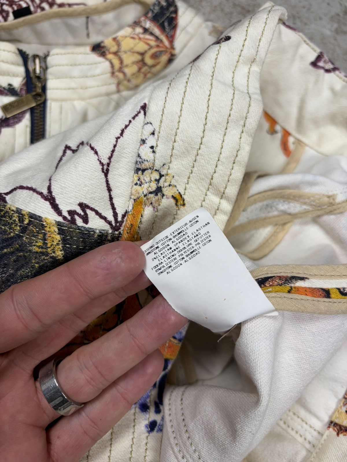Just Cavalli 2000s Just Cavalli Roberto Multi Print Jeans Jacket Denim Size XS / US 0-2 / IT 36-38 - 13 Thumbnail