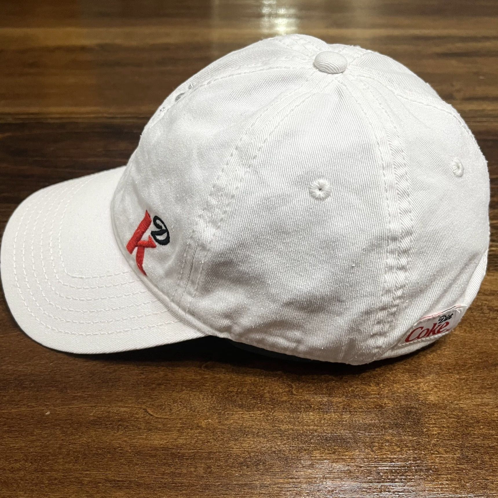 Vintage Coca Cola Diet Coke Hat Cap White Strap Back Adjustable DK Lady In A Coat Size ONE SIZE - 3 Thumbnail