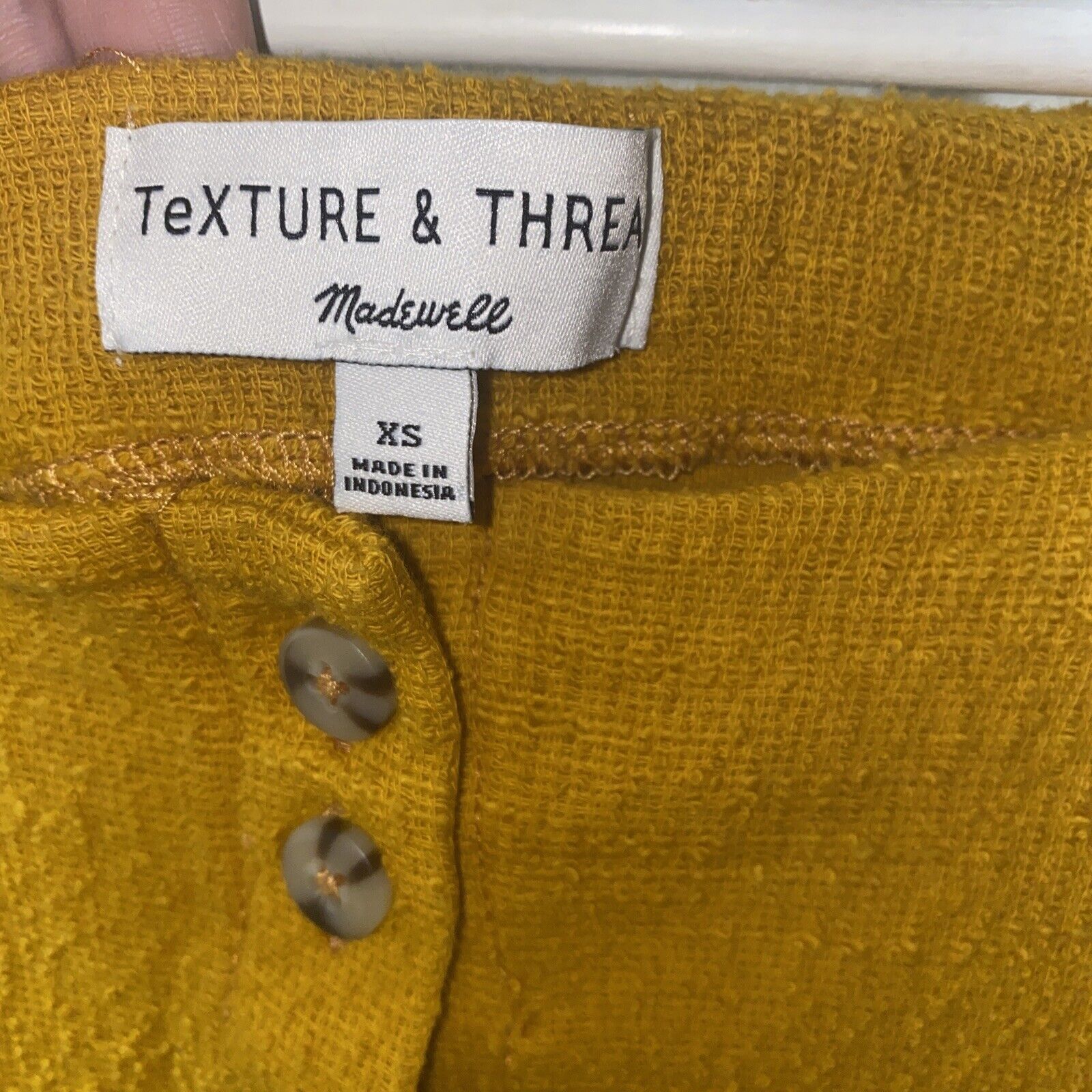 Madewell Madewell Texture & Thread Button Front Mini Dress X-Small Size XS / US 0-2 / IT 36-38 - 2 Thumbnail