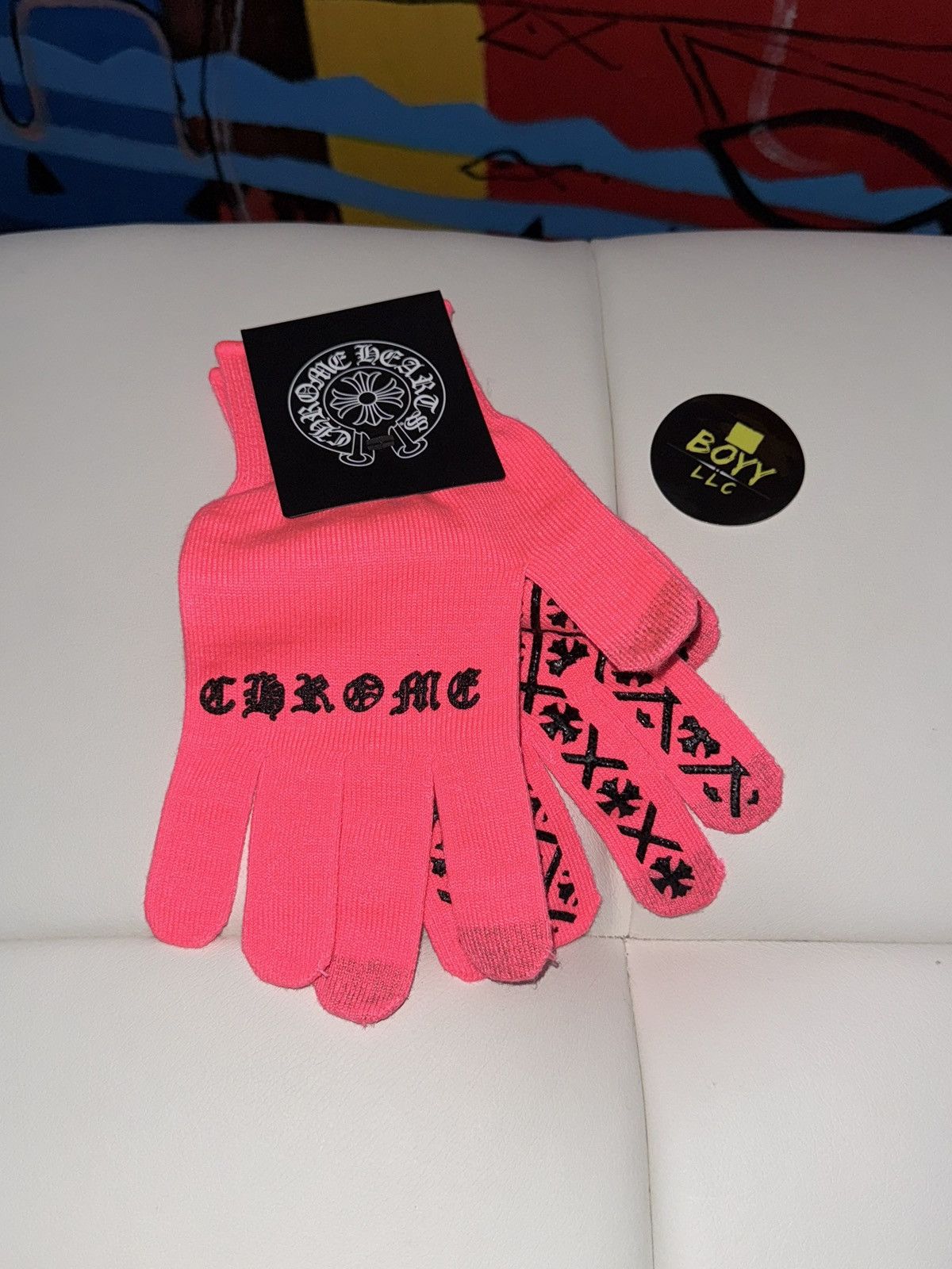 Chrome Hearts Chrome hearts logo gloves Size ONE SIZE - 1 Thumbnail