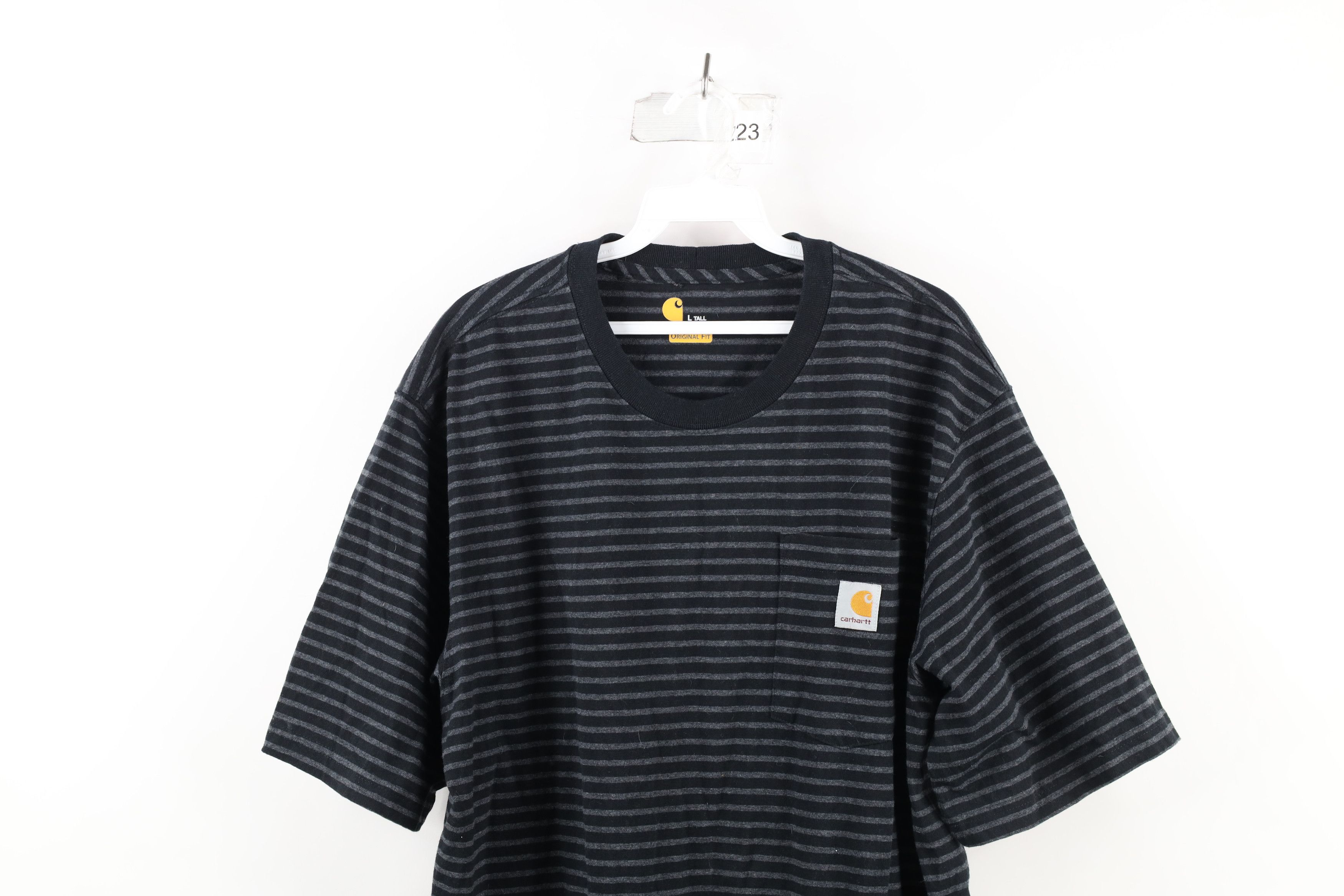 Carhartt Vintage Carhartt Spell Out Striped Pocket T-Shirt Cotton Size US L / EU 52-54 / 3 - 2 Thumbnail