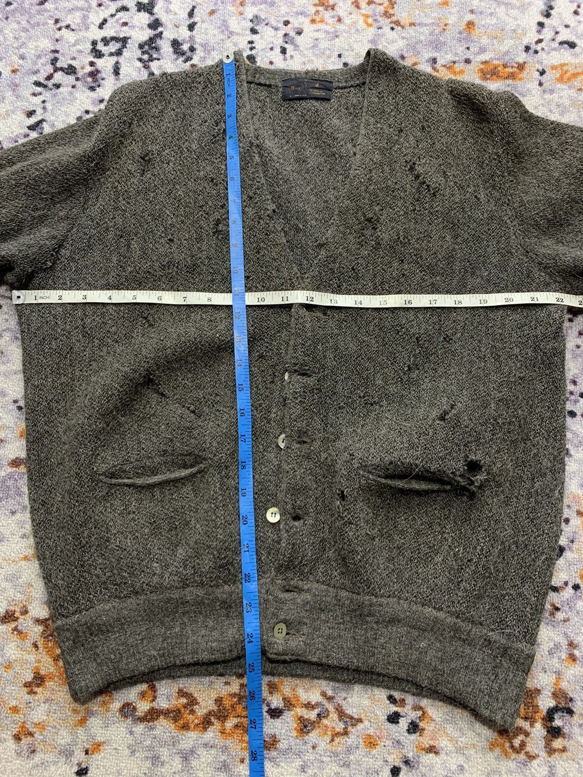 Issey Miyake Vintage Distressed Cardigan Grunge Kurt Cobain Size US M / EU 48-50 / 2 - 10 Thumbnail