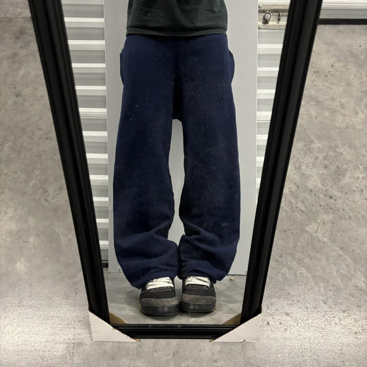 Japanese Brand × Vintage Crazy Vintage Y2K/2000s Navy Blue Comfy Essential Sweatpants! Size US 28 / EU 44 - 1 Thumbnail