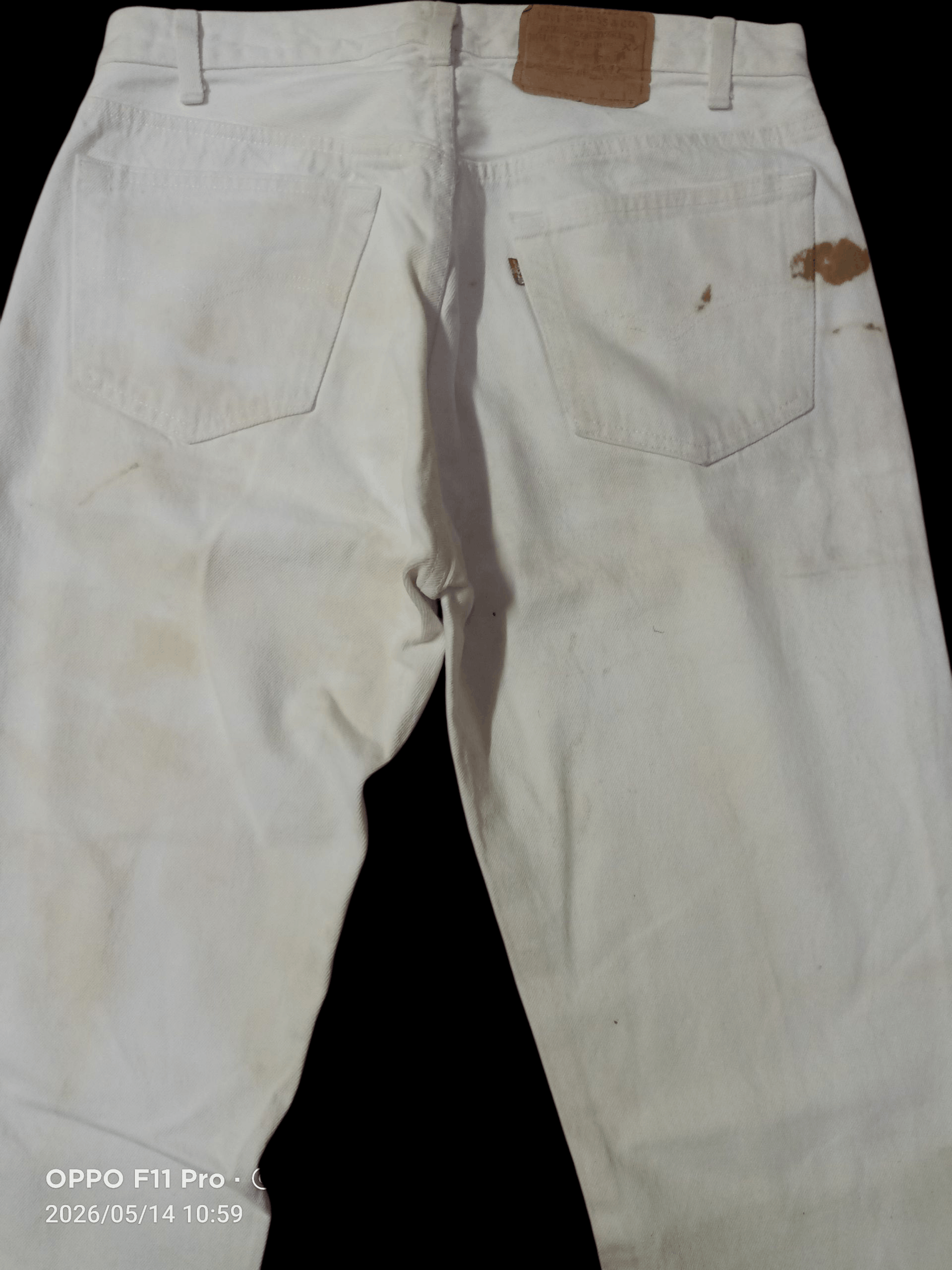 Levi's Vintage Clothing 💥Vintage Levi's 501 White Denim 80s 32x33 💥 Size US 32 / EU 48 - 2 Thumbnail
