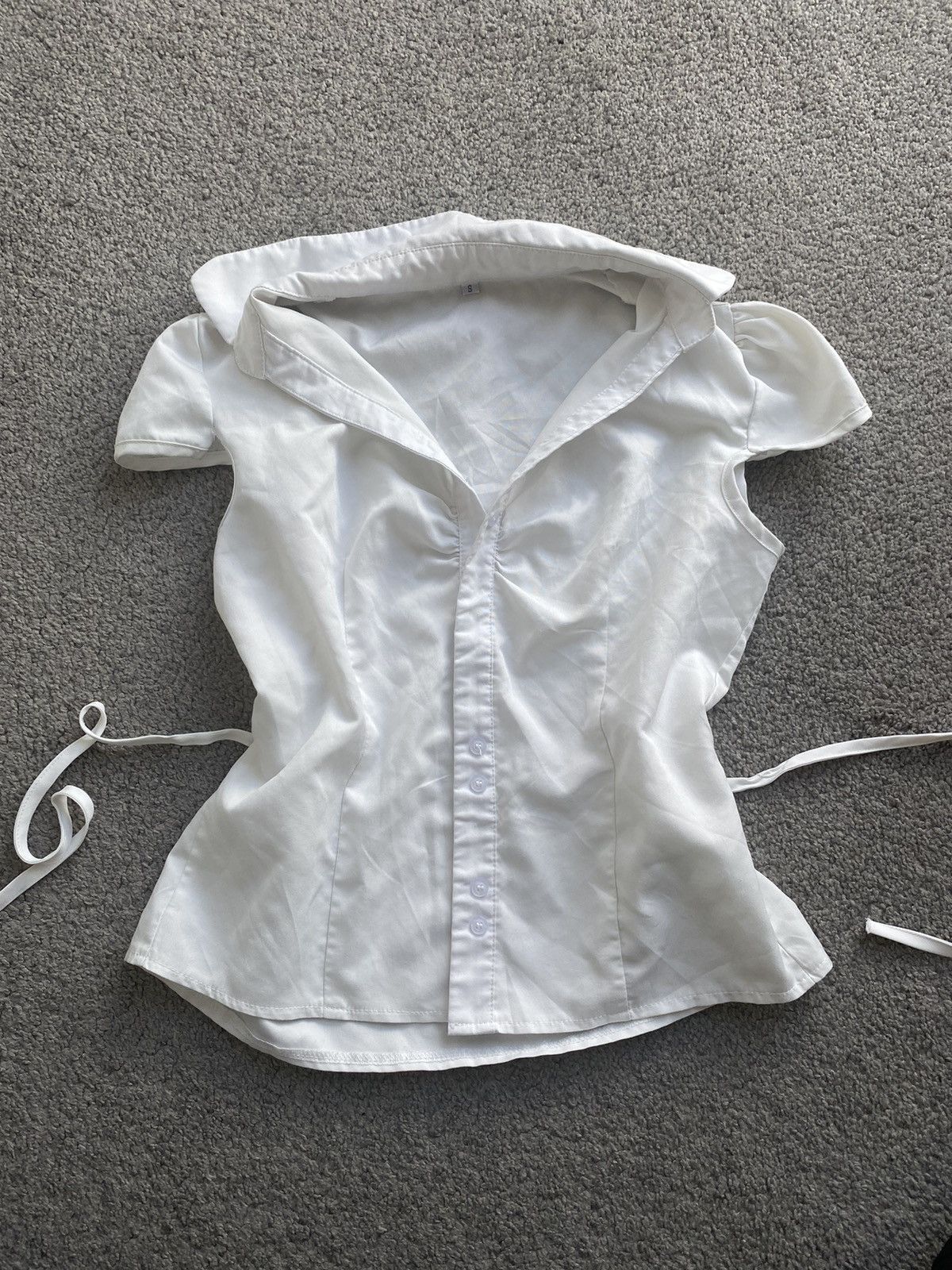 BEAUTY&YOUTH × Vintage Vintage white button up waist snatched Size S / US 4 / IT 40 - 1 Thumbnail