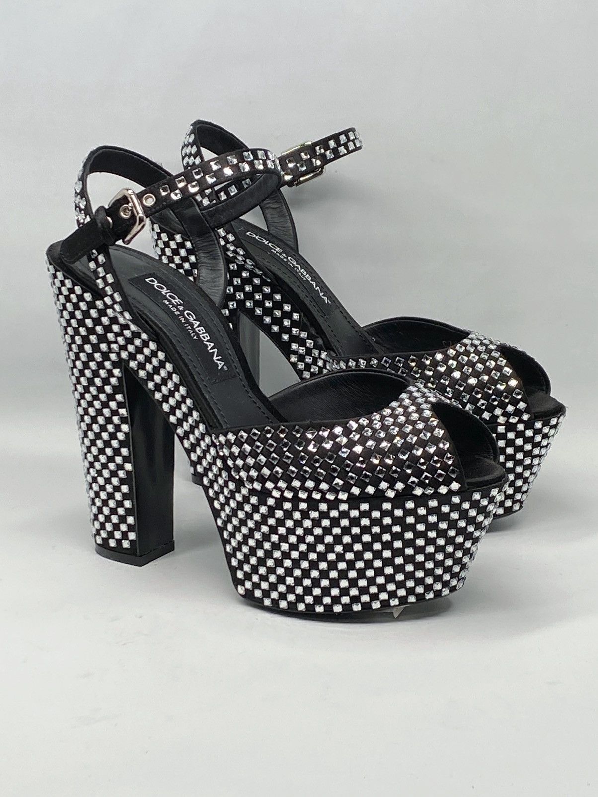 Dolce & Gabbana Dolce Gabbana Crystal-embellished platform sandals size 39 Size US 9 / IT 39 - 5 Thumbnail
