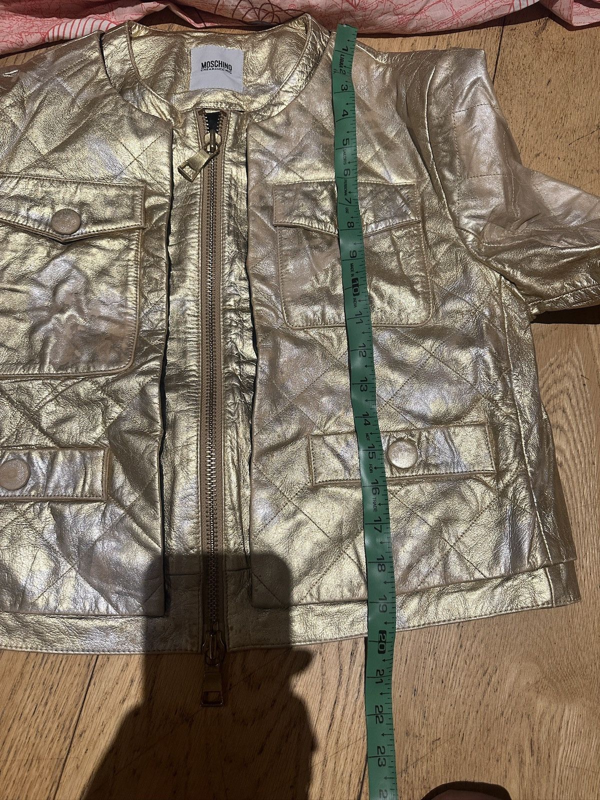Moschino Moschino Vintage Metallic gold Leather Jacket. Size M / US 6-8 / IT 42-44 - 11 Thumbnail