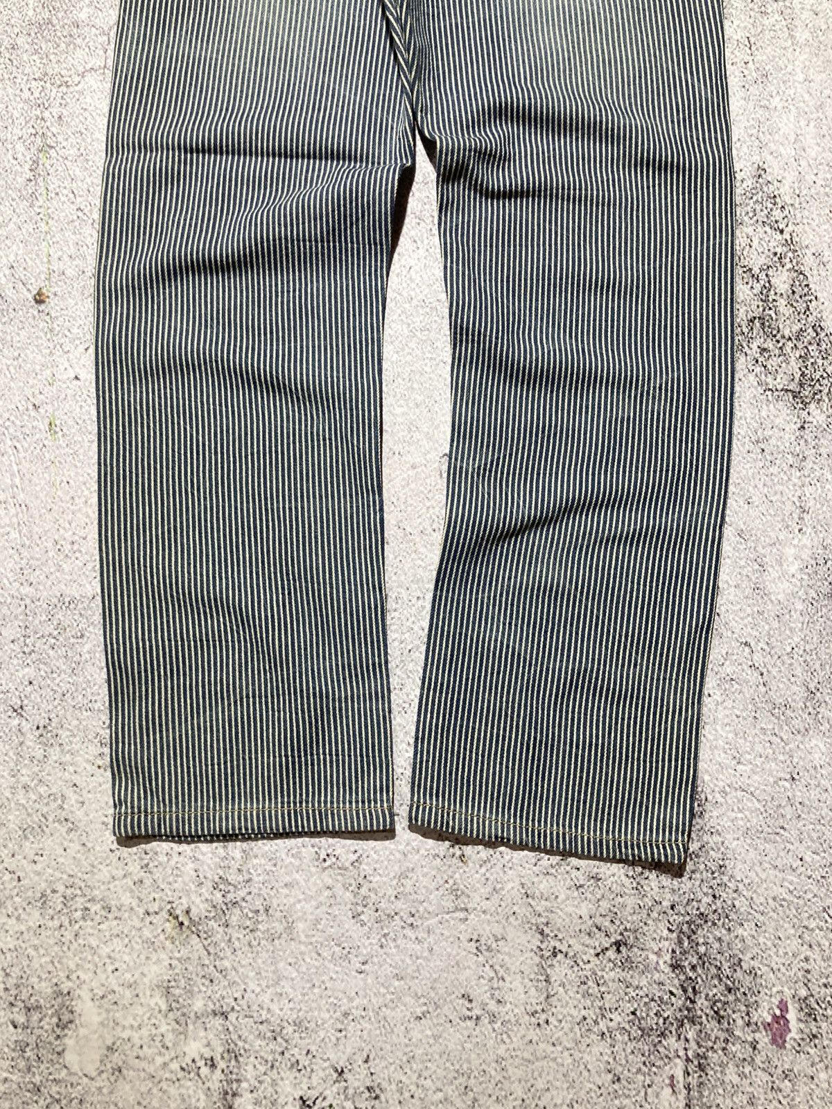 Japanese Brand 2000s Japanese Brand Double Waist Ripped Striped Pants Size US 29 - 16 Thumbnail