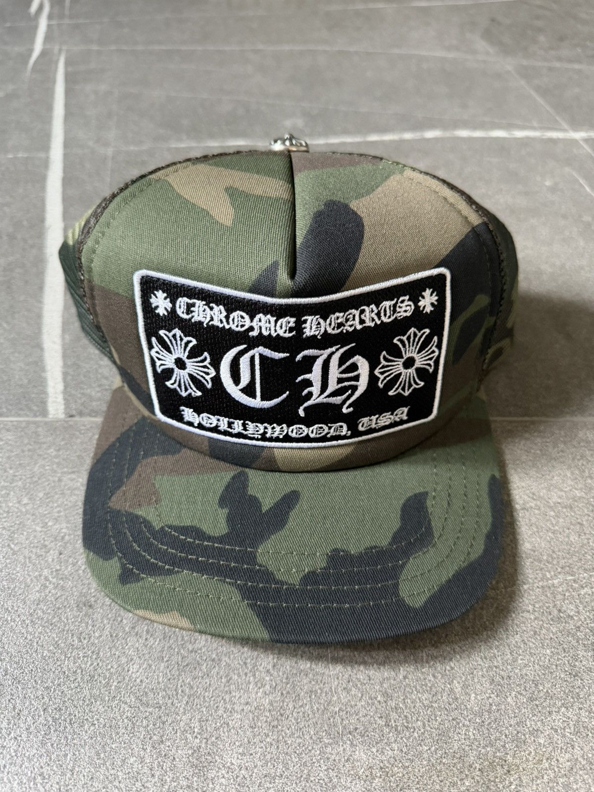 Chrome Hearts Camo Trucker Hat