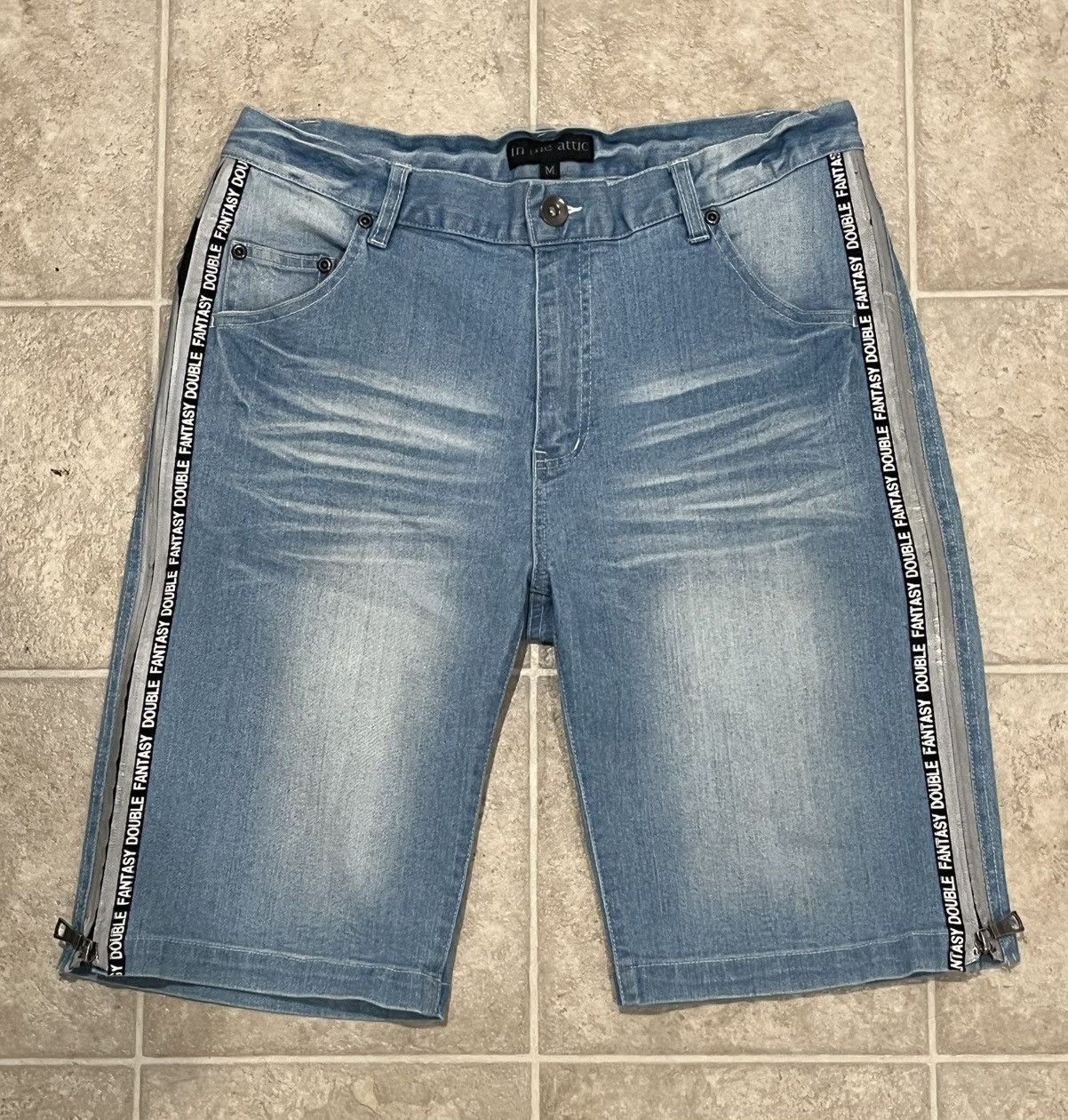 In The Attic “Double Fantasy” Denim Shorts Size US 29 - 1 Thumbnail