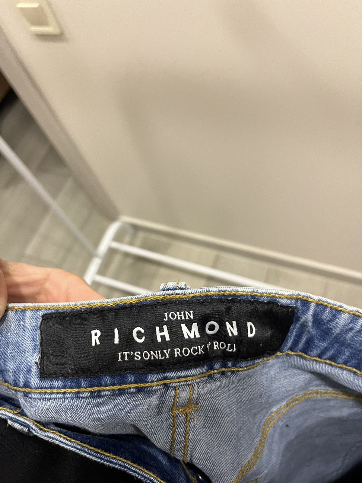 Richmond Denim Richmond Denim Y2K Blue Distressed Flare Jeans Made In Italy Size US 36 / EU 52 - 6 Thumbnail