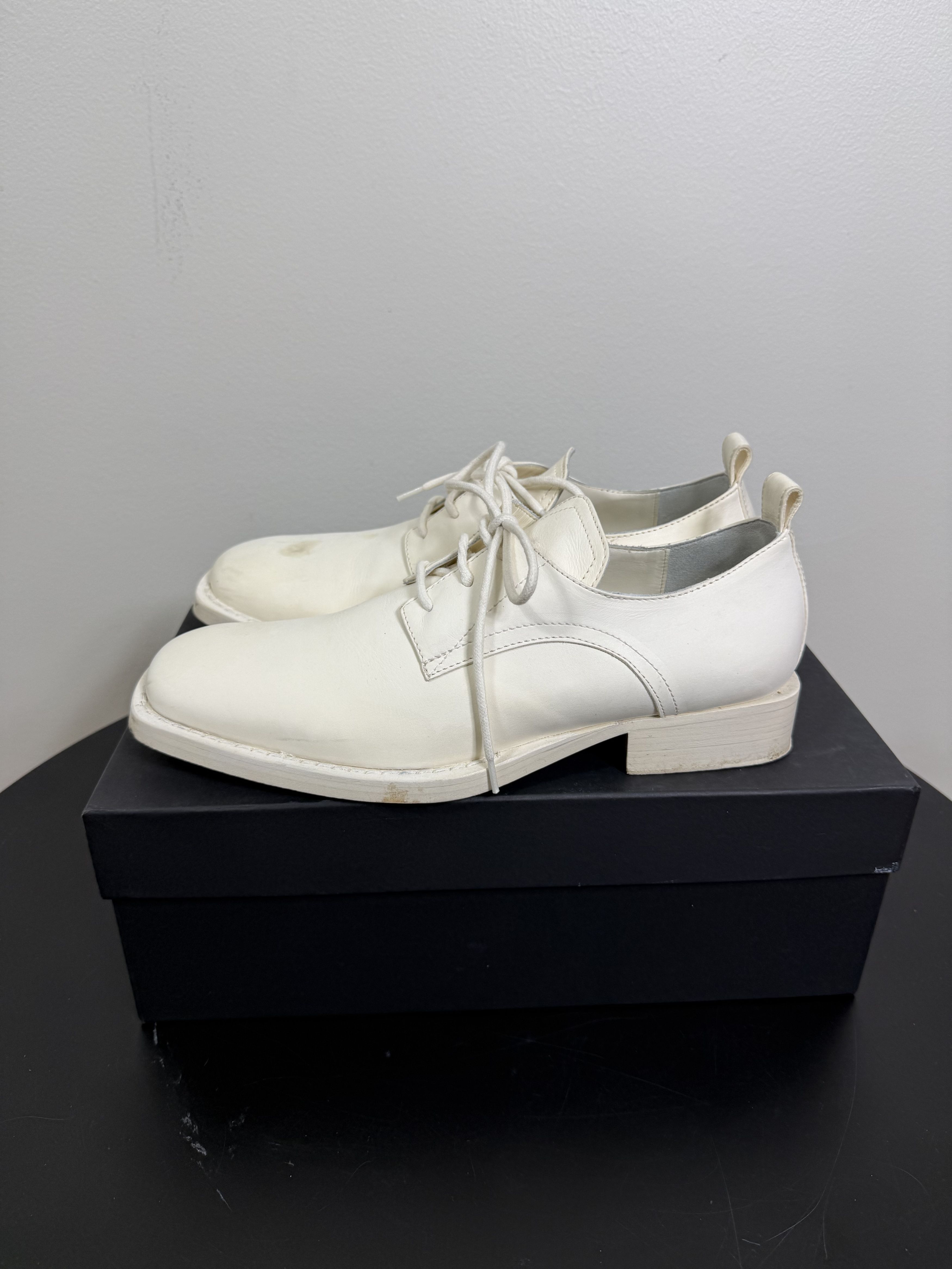 Ann Demeulemeester White Leather Lace Derby Size US 8 / EU 41 - 4 Thumbnail