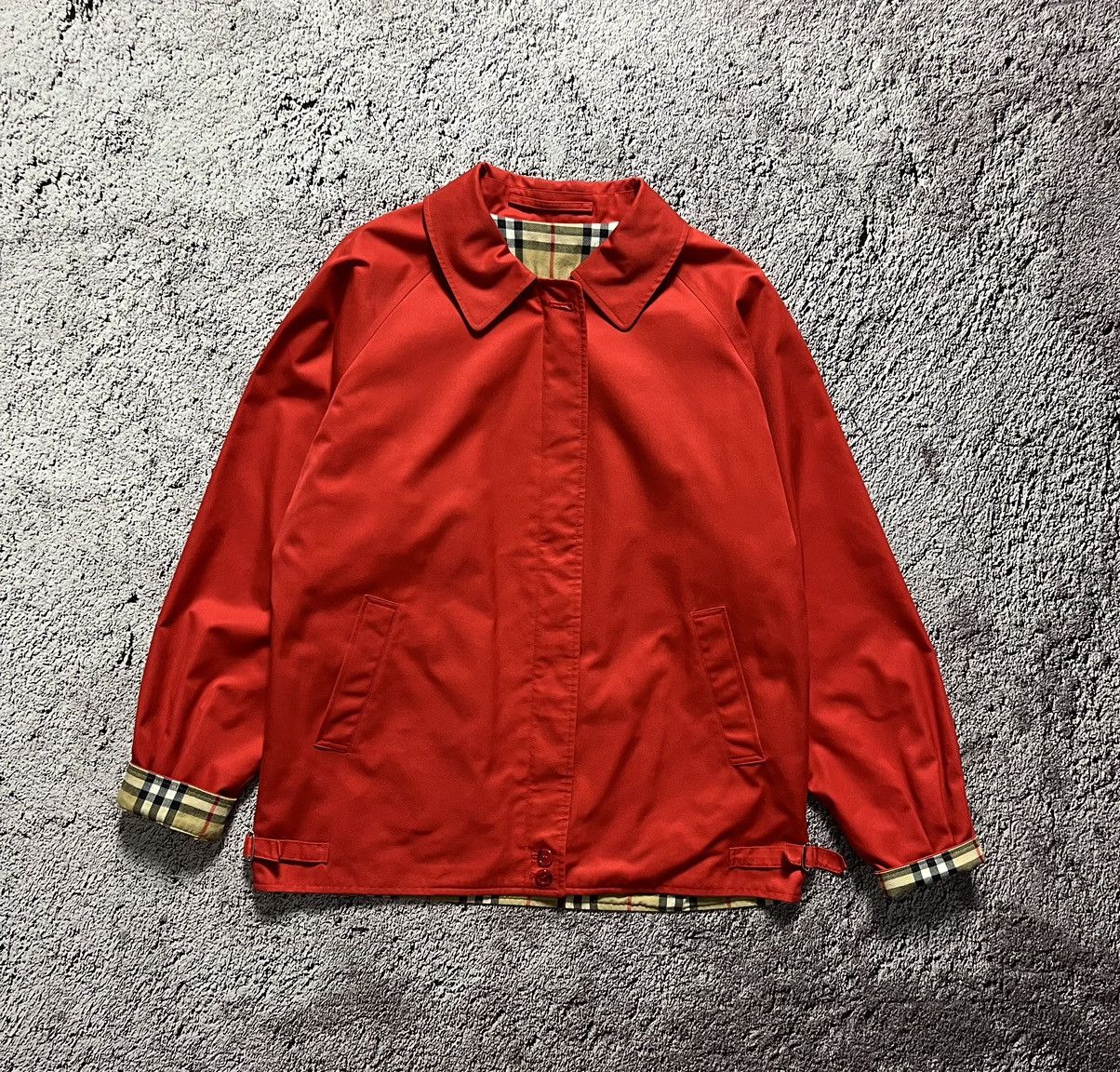 Vintage 90's Burberry Check Bomber Ted Jacket Size M