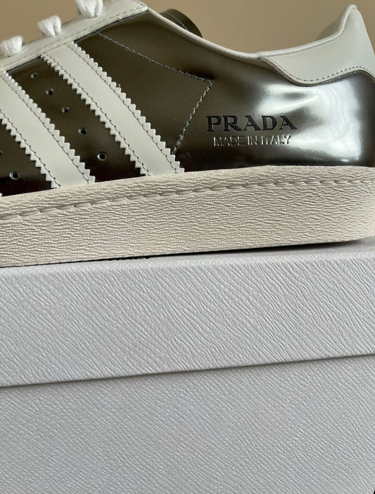 Prada Low Top Superstar Sneakers silver Size US 10 / EU 43 - 8 Thumbnail