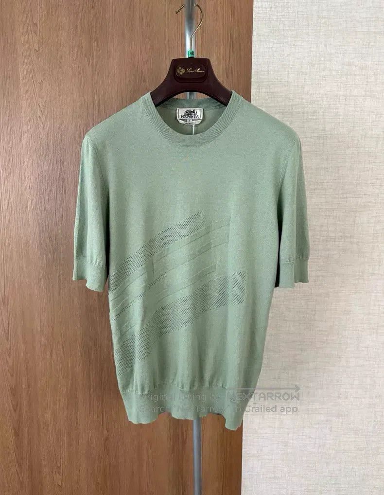 Hermes Hermes Short Sleeve Knit T-Shirt Size US S / EU 44-46 / 1 - 1 Thumbnail
