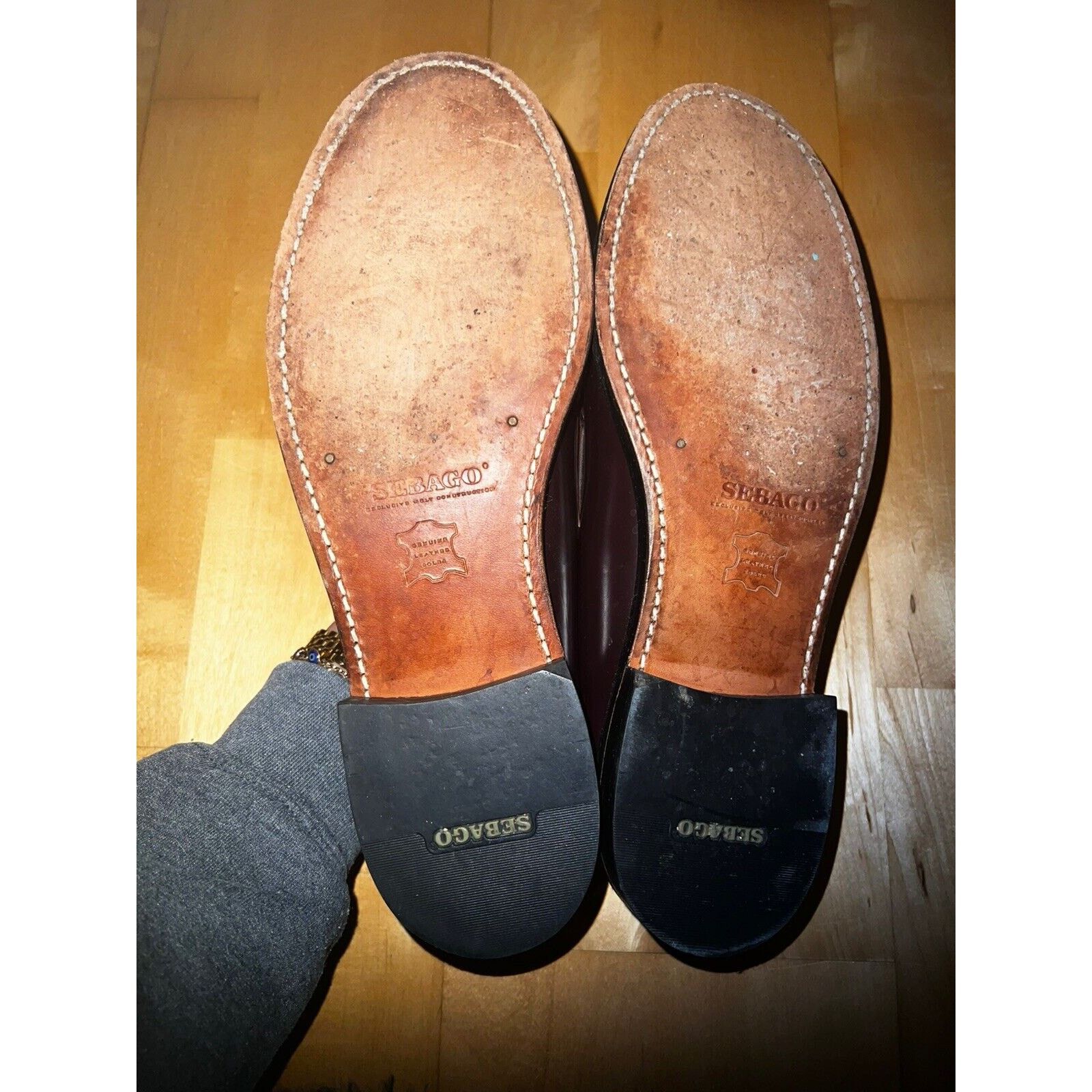 Sebago Sebago Classic Dan Brown Burgundy Penny Loafer Leather 10.5 Size US 10.5 / EU 43-44 - 3 Thumbnail