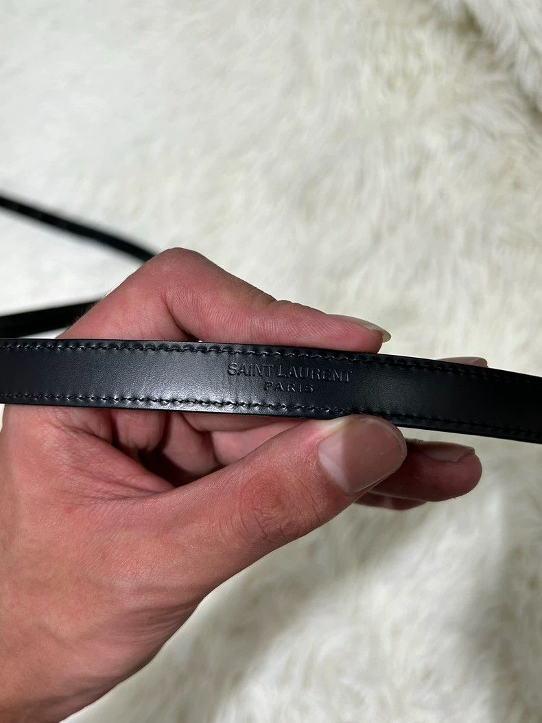 Yves Saint Laurent Saint Laruent 14SS Gold Triple-Button Cowhide Belt 2502-Nex Size ONE SIZE - 3 Thumbnail