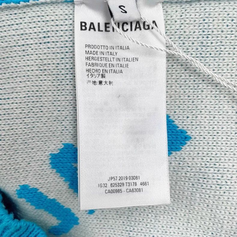 Balenciaga Balenciaga Full Logo Pattern Round Neck Sweater Size S / US 4 / IT 40 - 5 Thumbnail
