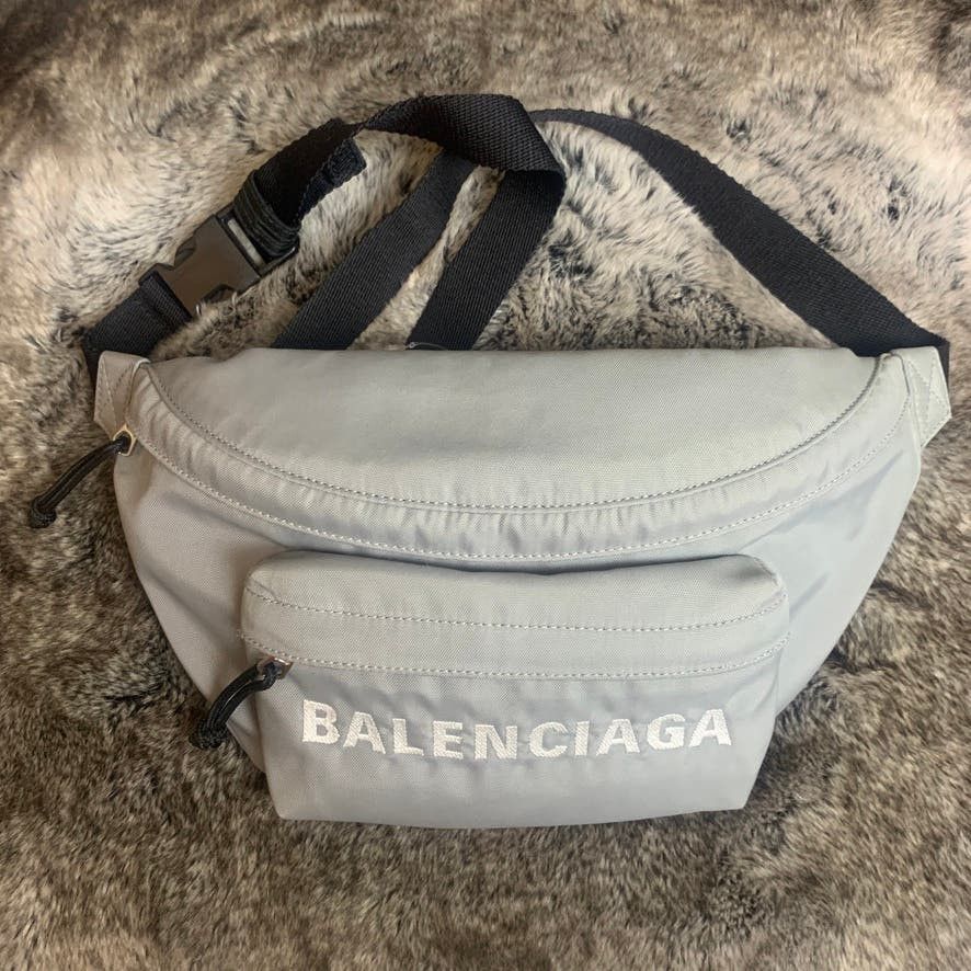 image of Balenciaga Grey Waist Bag Fannypack Nylon Mens Demna