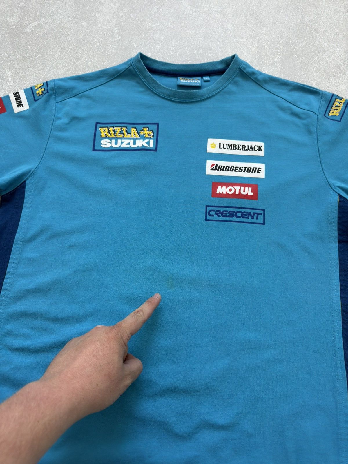 NASCAR Vintage Suzuki Rizla Motorcycle Racing Tee T-Shirt Rare Blue Size US XXL / EU 58 / 5 - 5 Thumbnail