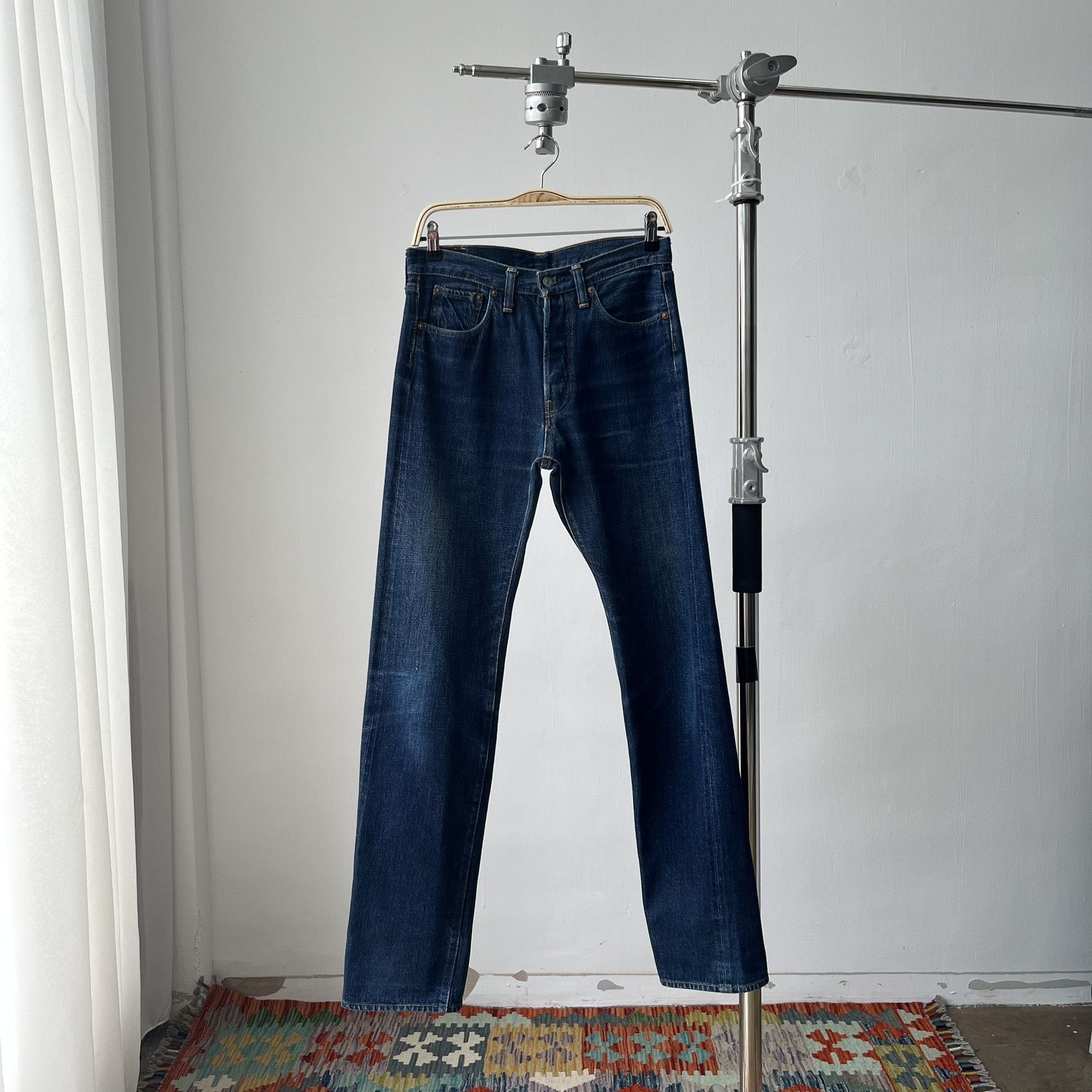 Denime Size 30x33.5 Vintage 80s Denime Big E Japan Denim S1515 Size US 30 / EU 46 - 1 Thumbnail