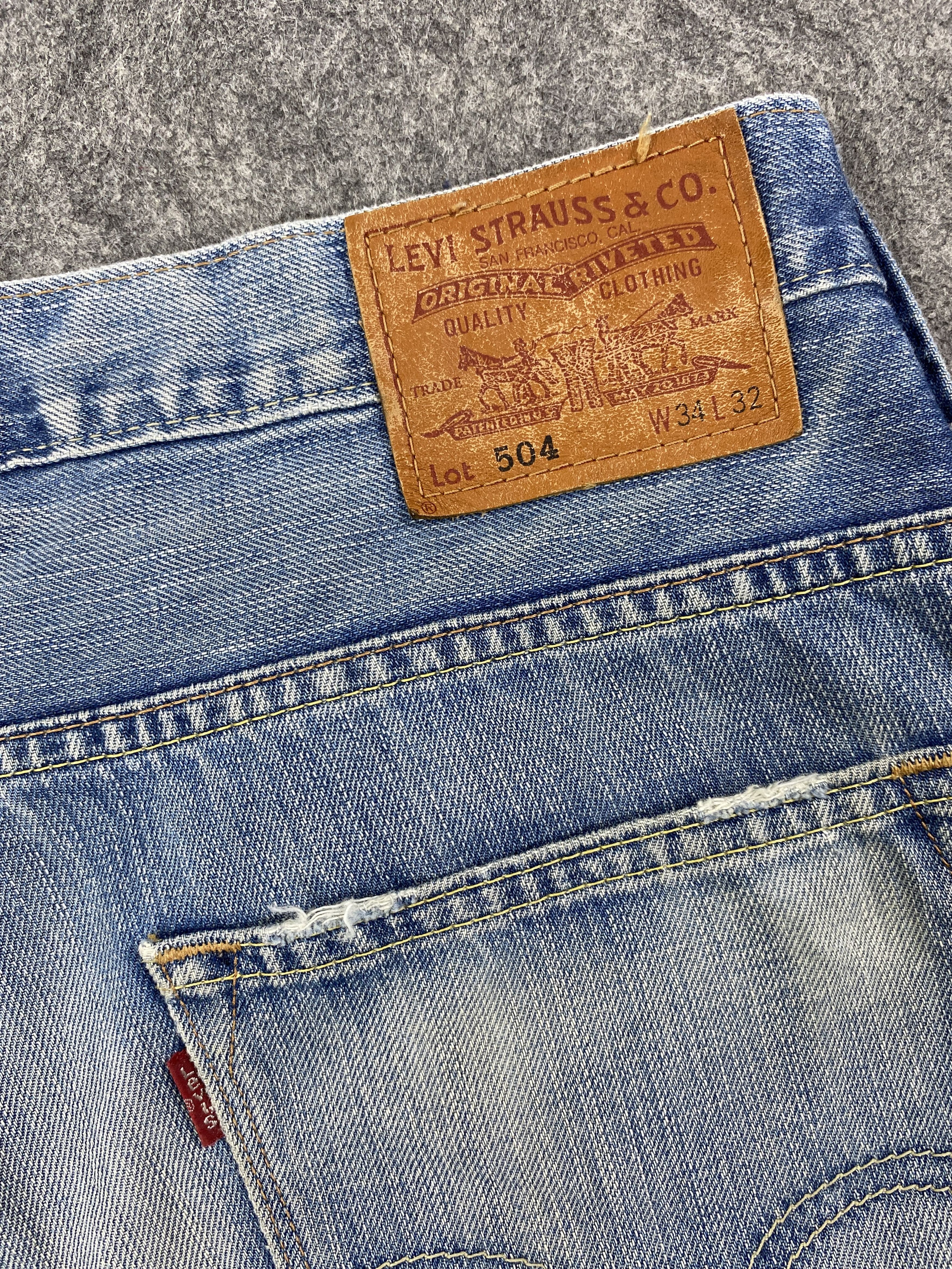 Japanese Brand Distressed Blue Levi's 504 Jeans 36x31.5 Denim -JN1987 Size US 36 / EU 52 - 10 Thumbnail