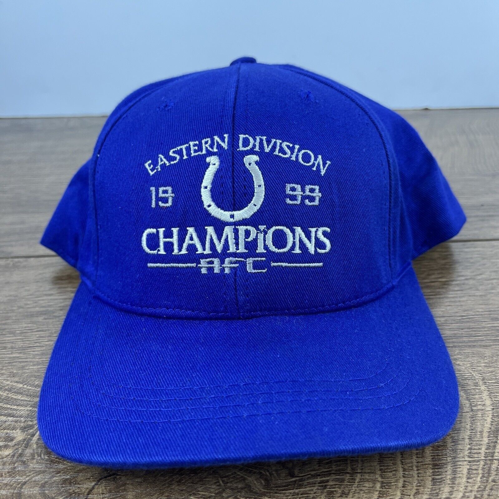 Other Indianapolis Colts Hat Blue Hat Adjustable 1999 AFC Champion Size ONE SIZE - 2 Thumbnail