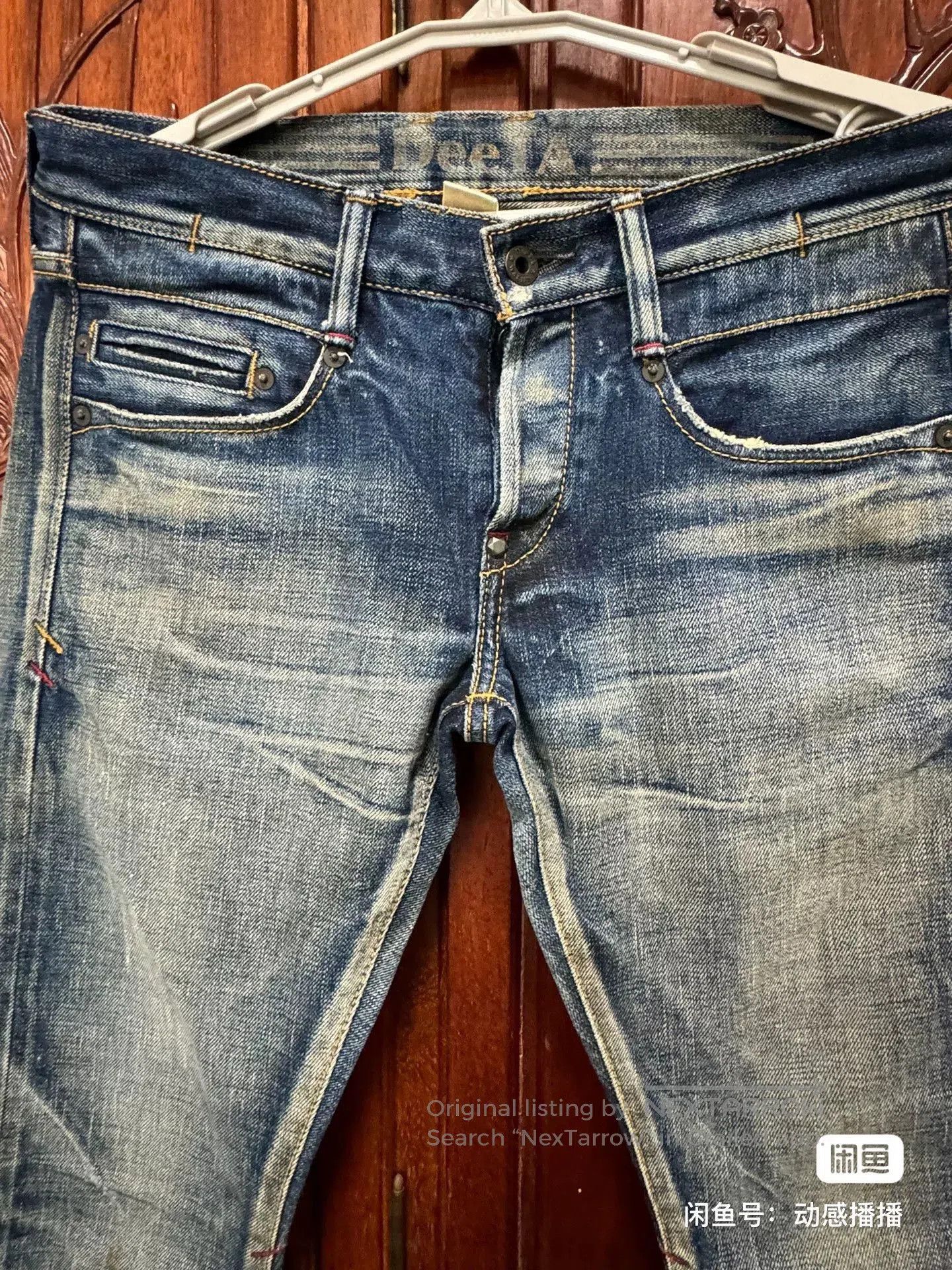 Japanese Brand DEETA Men's Slim Straight Acid Wash Jeans. Size US 30 / EU 46 - 2 Thumbnail