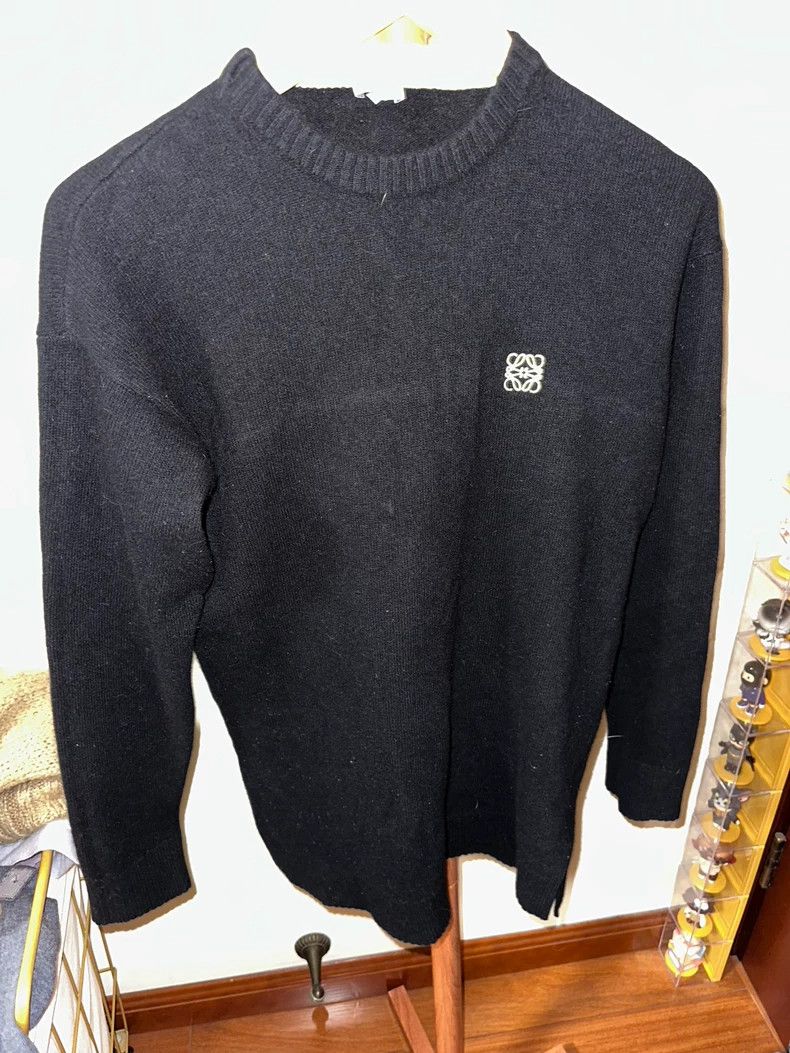 Loewe LOEWE Blue and grey wool sweater Size L / US 10 / IT 46 - 1 Thumbnail