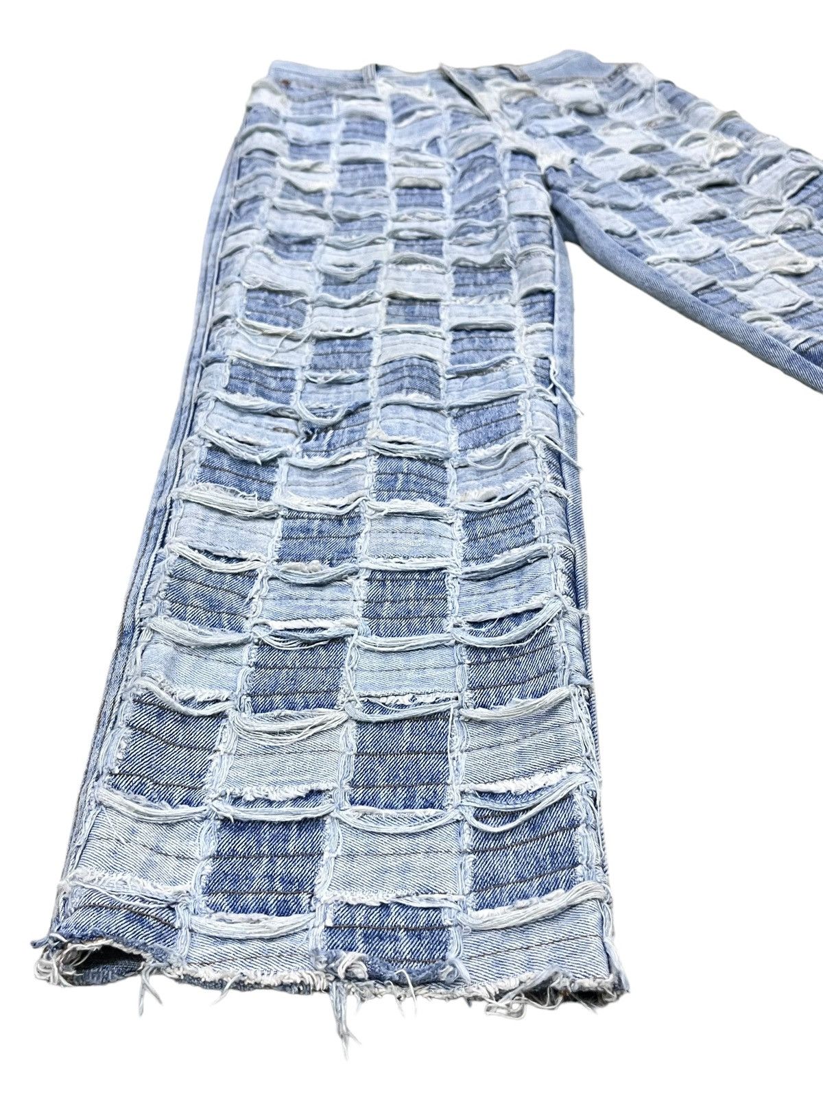 Grailed 🔥FYE! Size 25” High Waisted Checkered Patchwork Denim Size 25" / US 0 / IT 36 - 7 Thumbnail