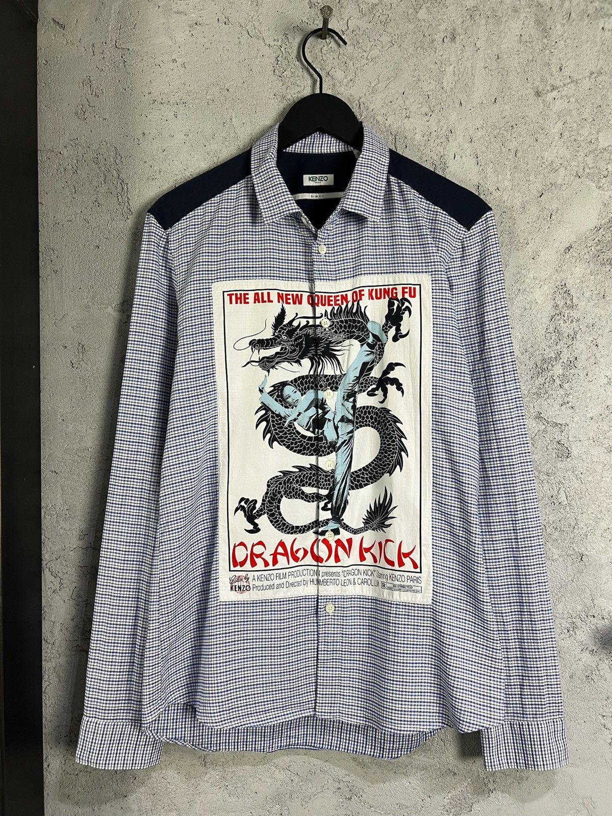 Kenzo AW18 KENZO DRAGON KICK QUEEN OF KUNGFU DRESS SHIRT 41/16 Size US M / EU 48-50 / 2 - 1 Thumbnail