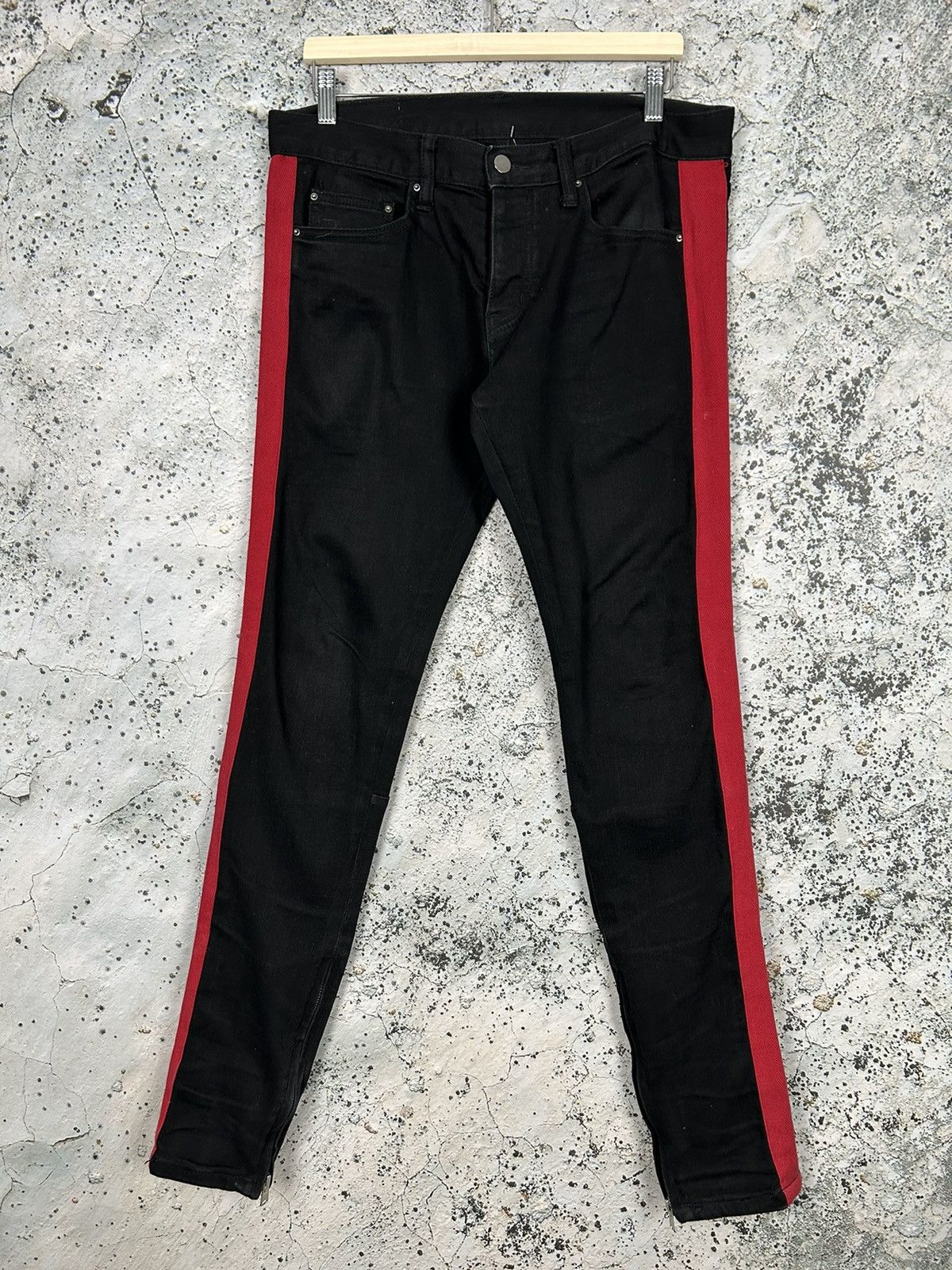 MNML MNML Denim With Stripe Streetwear Vintage Rock Punk Grunge Size US 31 - 1 Thumbnail
